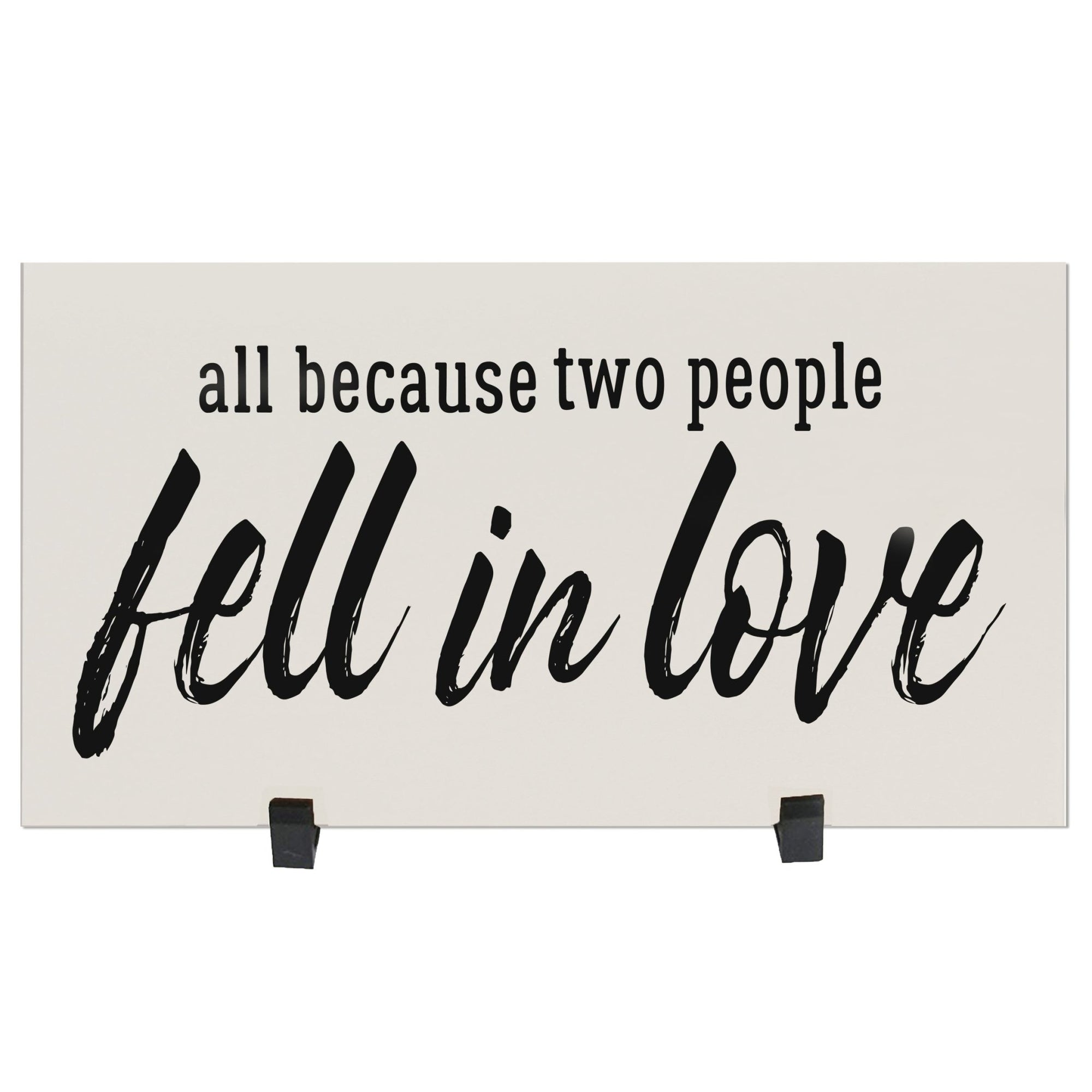 Home and Family Plaques Wall Home Decor - All Because - LifeSong Milestones