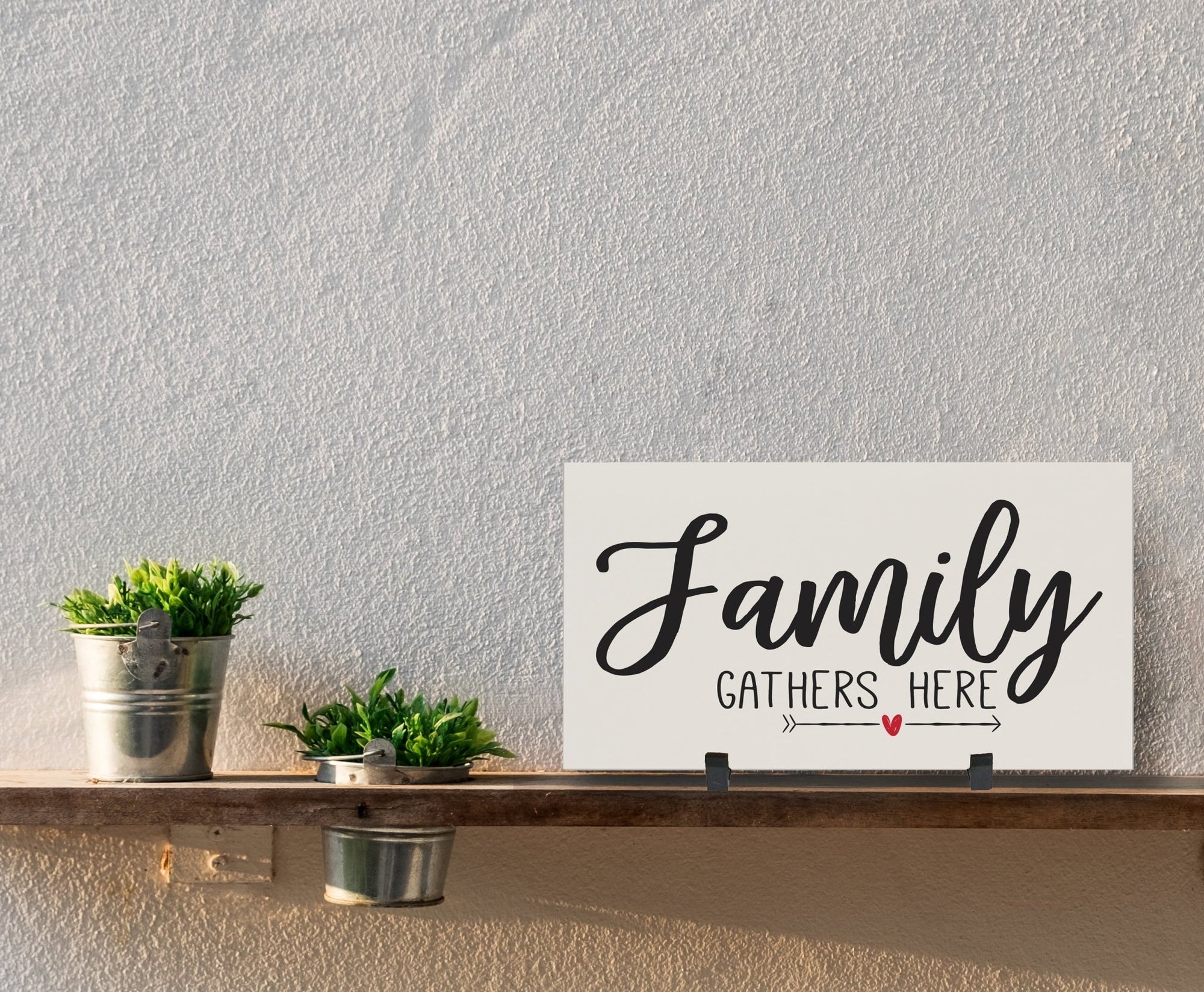 Home and Family Plaques Wall Home Decor - Family Gathers Here - LifeSong Milestones