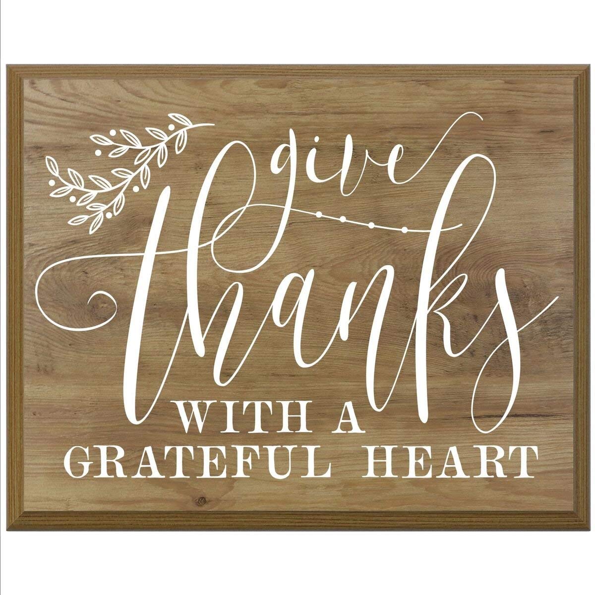 Home Decoration Wall Plaque - Give Thanks - LifeSong Milestones