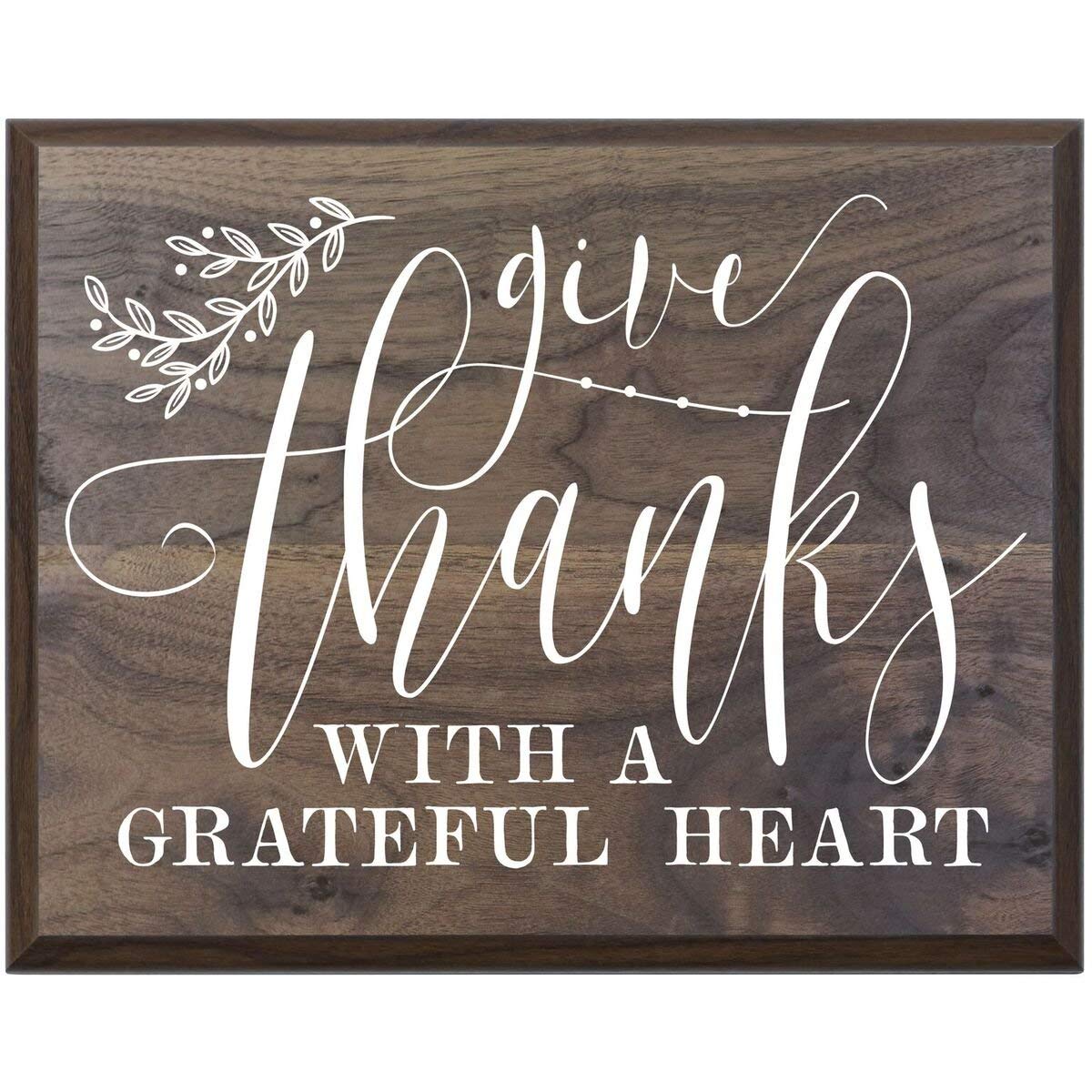 Home Decoration Wall Plaque - Give Thanks - LifeSong Milestones