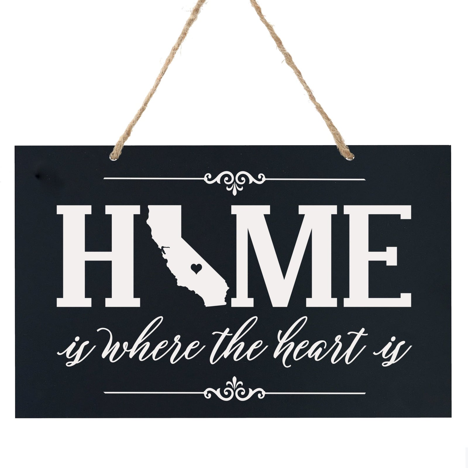 Home State Wall Hanging Rope Sign - California - LifeSong Milestones