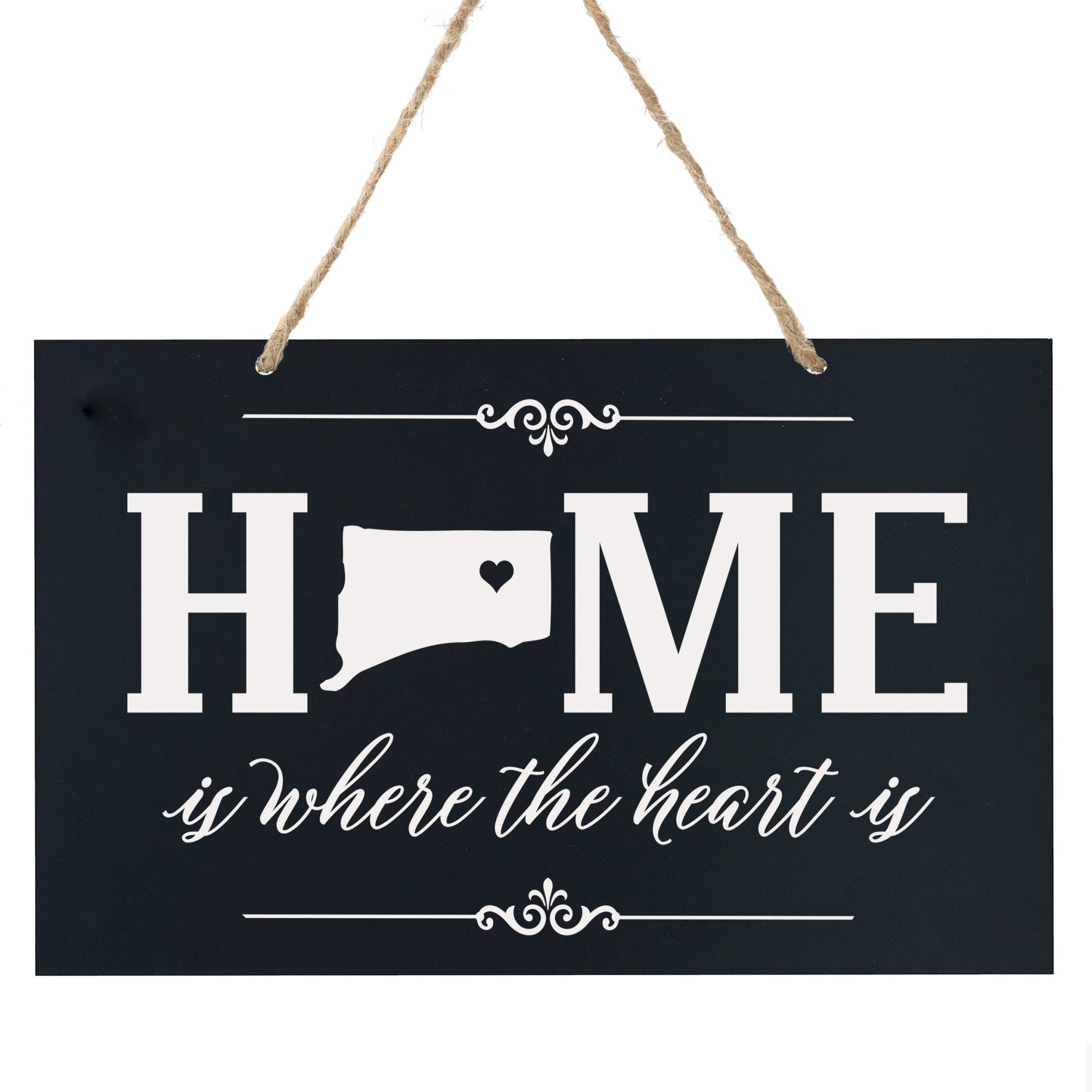 Home State Wall Hanging Rope Sign - Connecticut - LifeSong Milestones