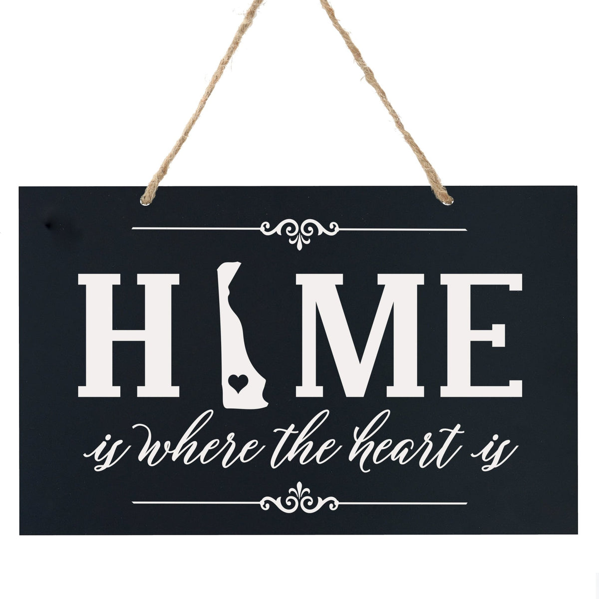 Home State Wall Hanging Rope Sign - Delaware - LifeSong Milestones