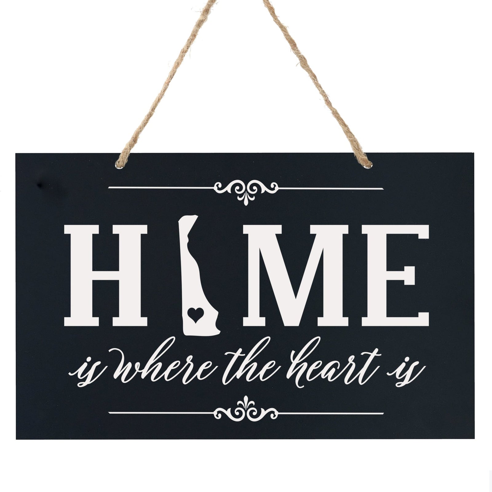 Home State Wall Hanging Rope Sign - Delaware - LifeSong Milestones