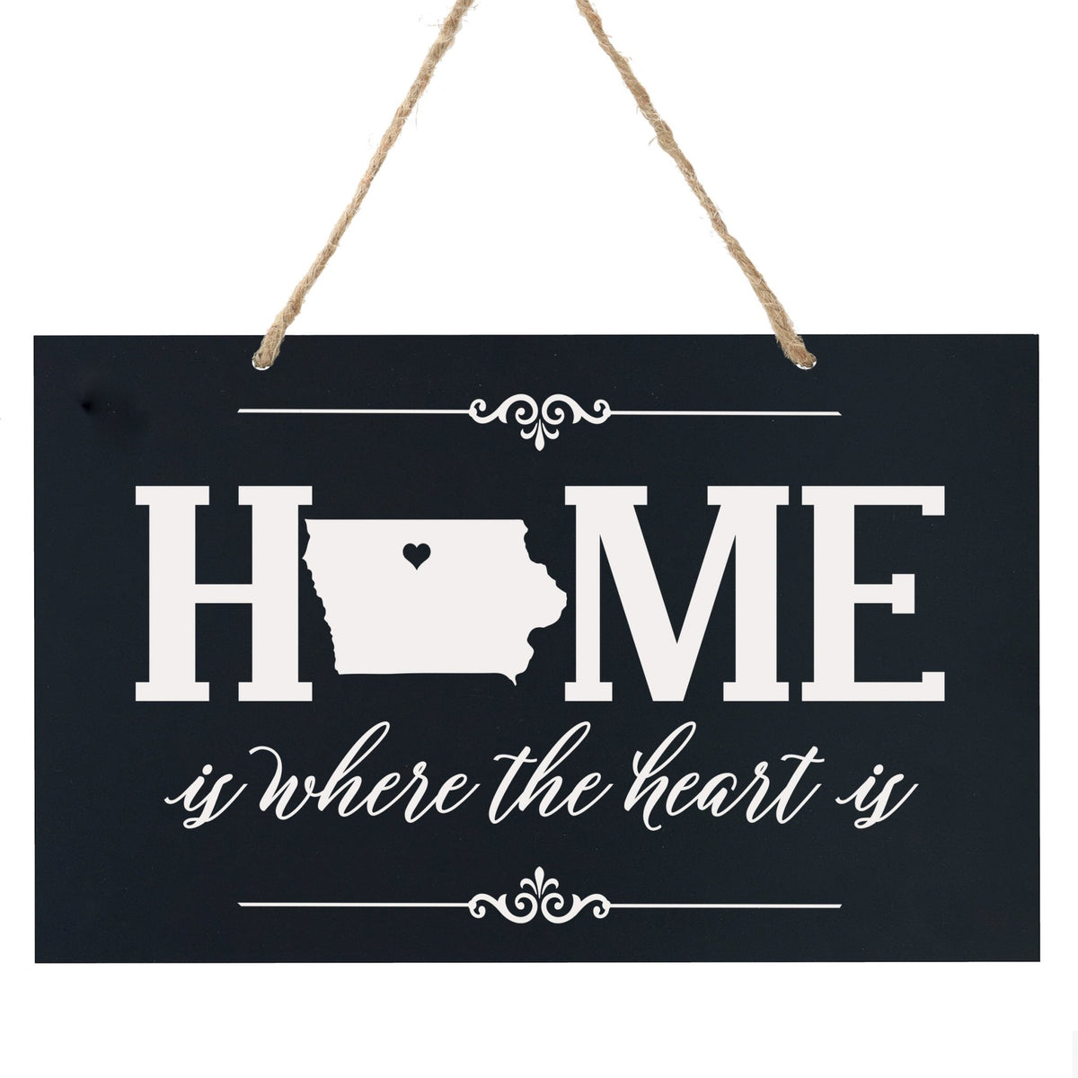 Home State Wall Hanging Rope Sign - Iowa - LifeSong Milestones