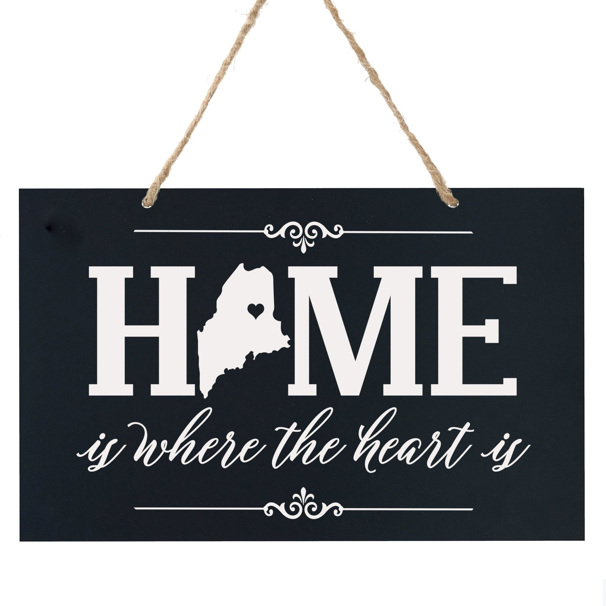 Home State Wall Hanging Rope Sign - Maine - LifeSong Milestones