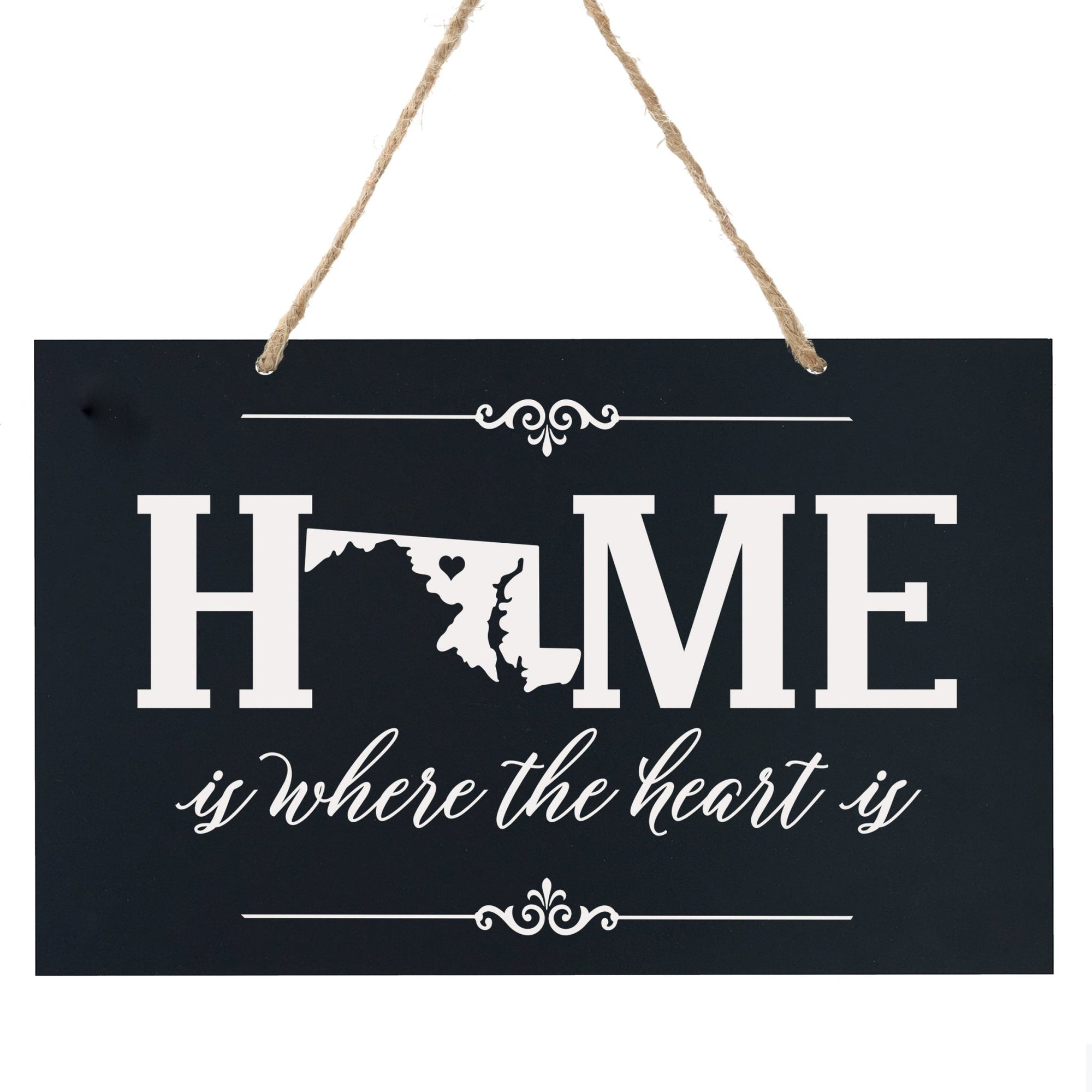 Home State Wall Hanging Rope Sign - Maryland - LifeSong Milestones