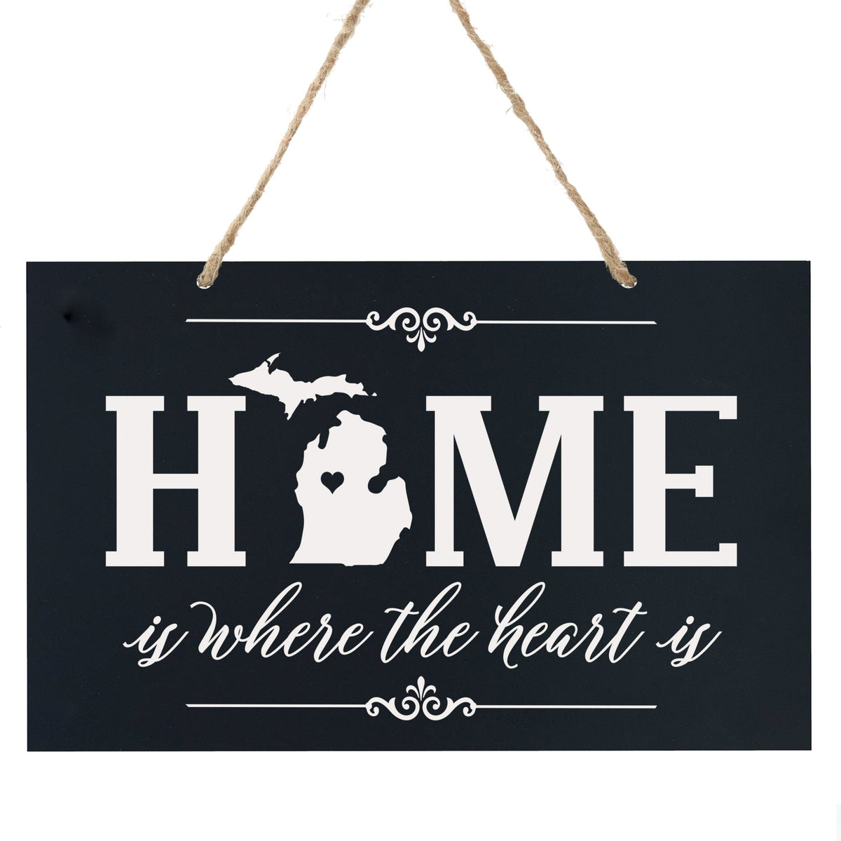 Home State Wall Hanging Rope Sign - Michigan - LifeSong Milestones
