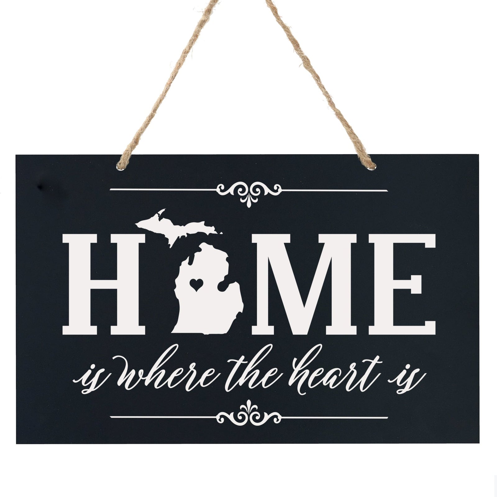 Home State Wall Hanging Rope Sign - Michigan - LifeSong Milestones