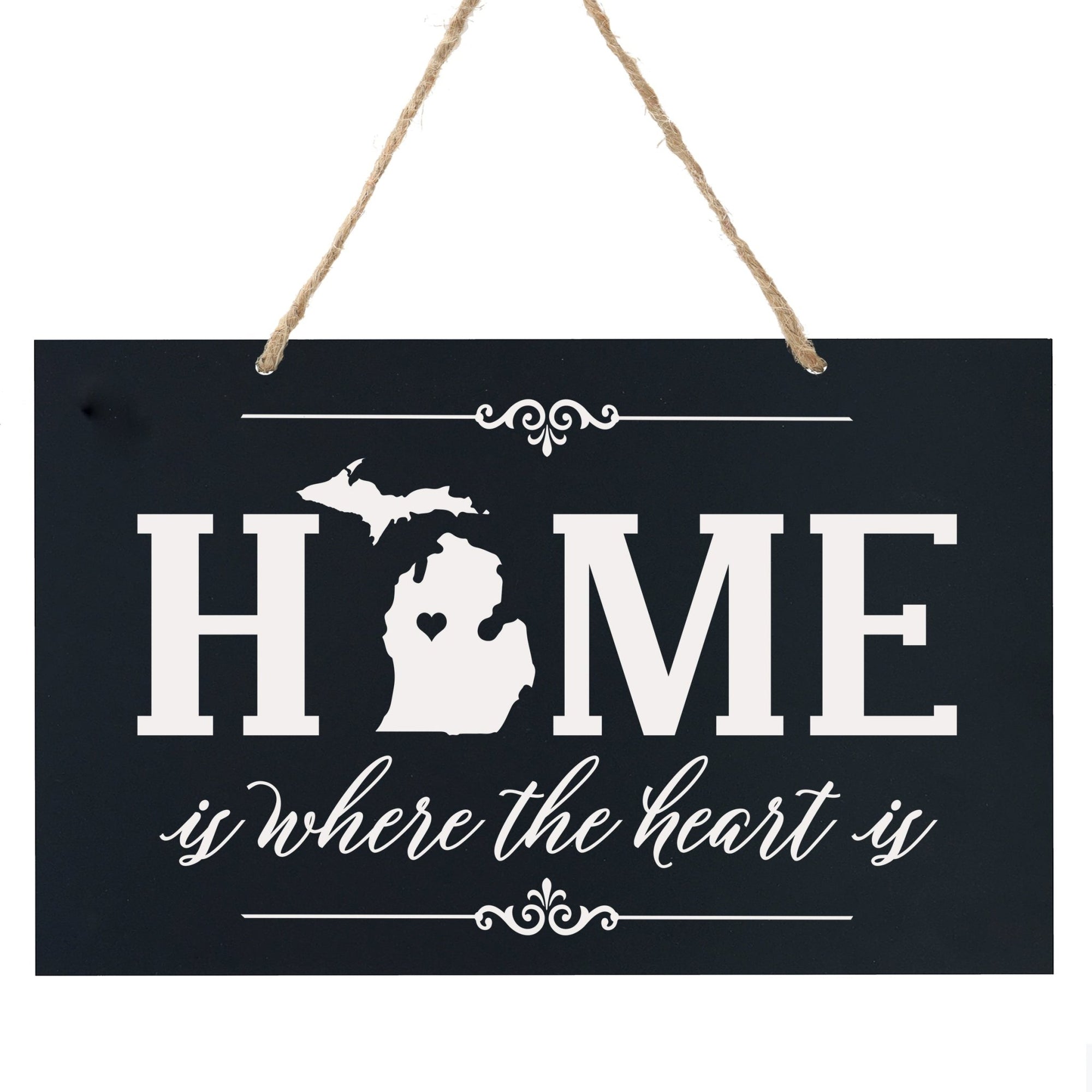 Home State Wall Hanging Rope Sign - Michigan - LifeSong Milestones