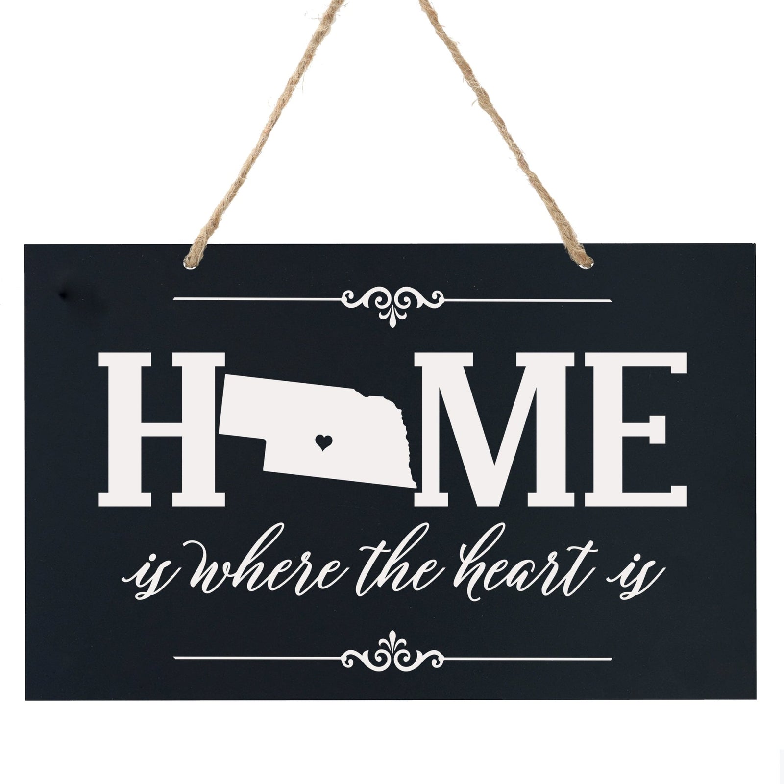 Home State Wall Hanging Rope Sign - Nebraska - LifeSong Milestones