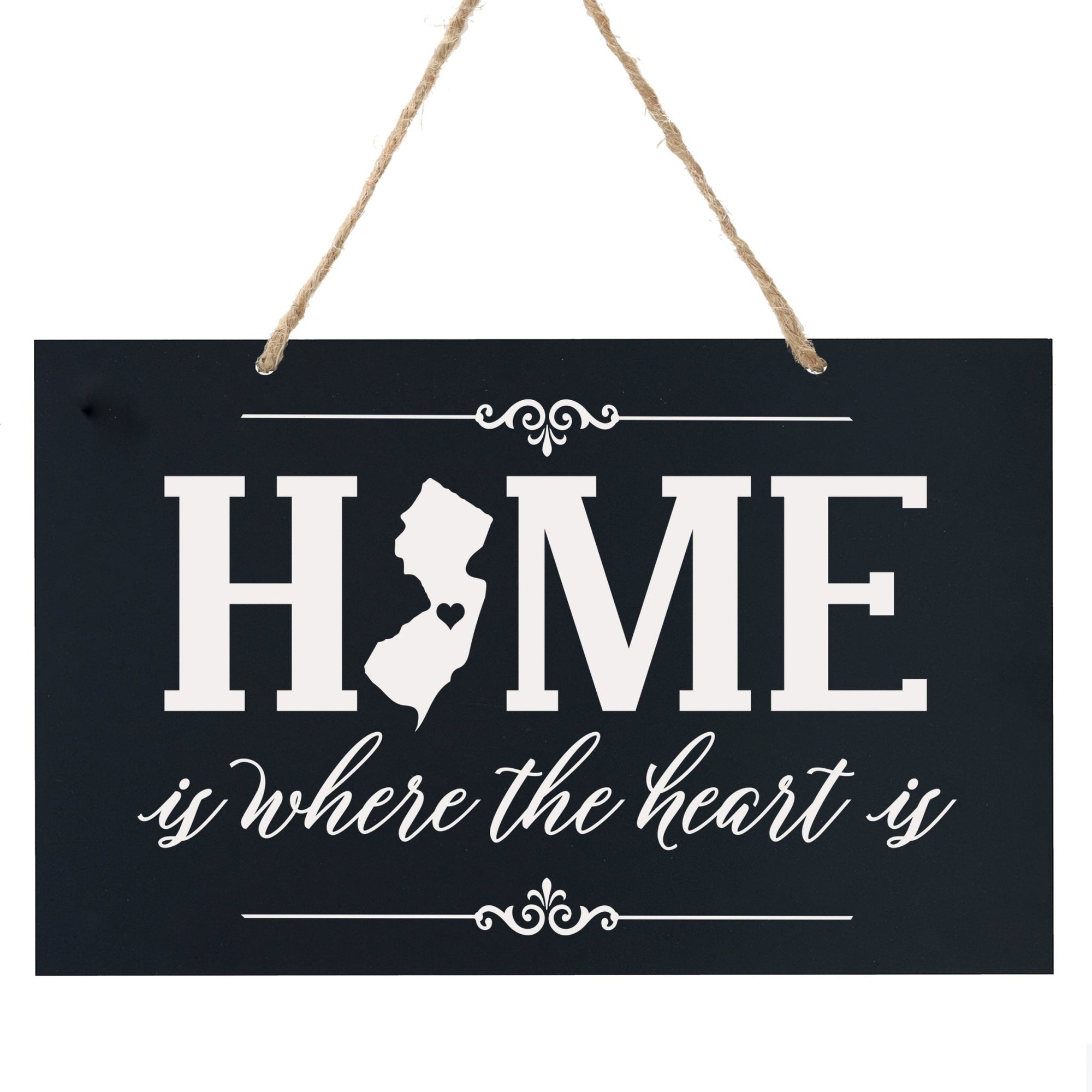 Home State Wall Hanging Rope Sign - New Jersey - LifeSong Milestones