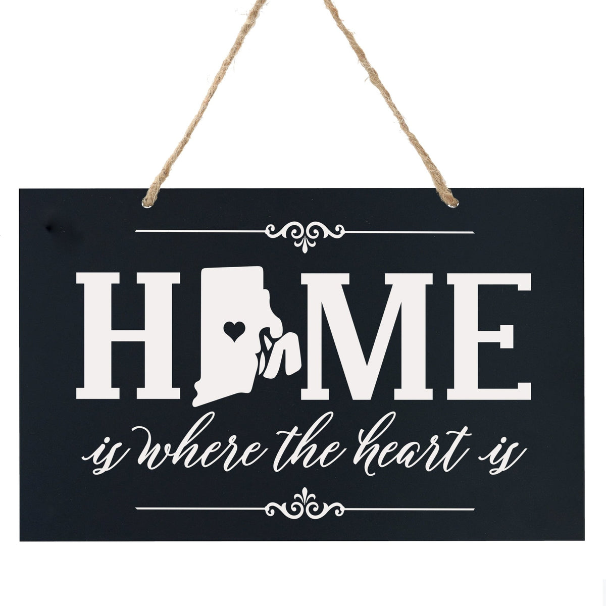 Home State Wall Hanging Rope Sign - Rhode Island - LifeSong Milestones
