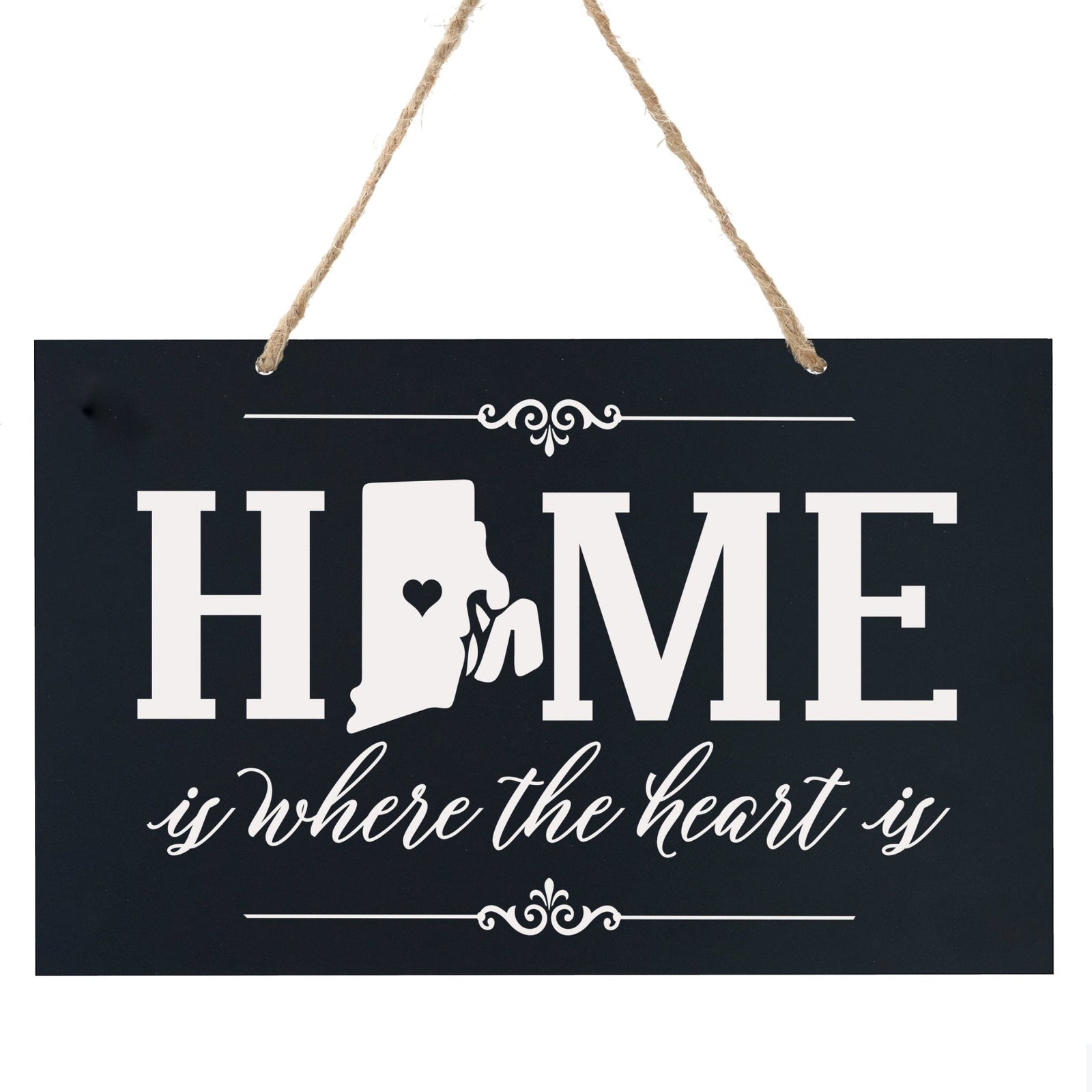 Home State Wall Hanging Rope Sign - Rhode Island - LifeSong Milestones