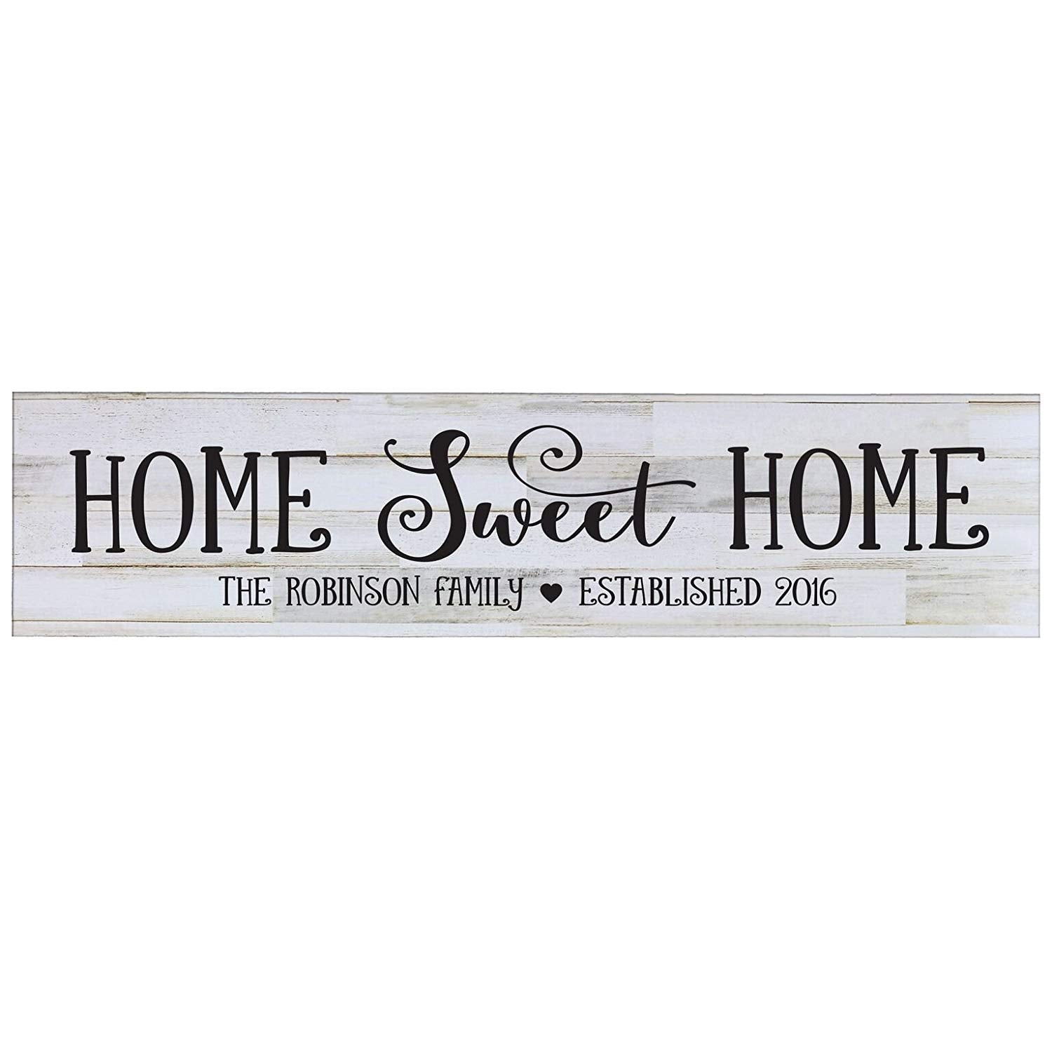 Home Sweet Home Wooden Wall Sign Art Size 10 x 40 - LifeSong Milestones