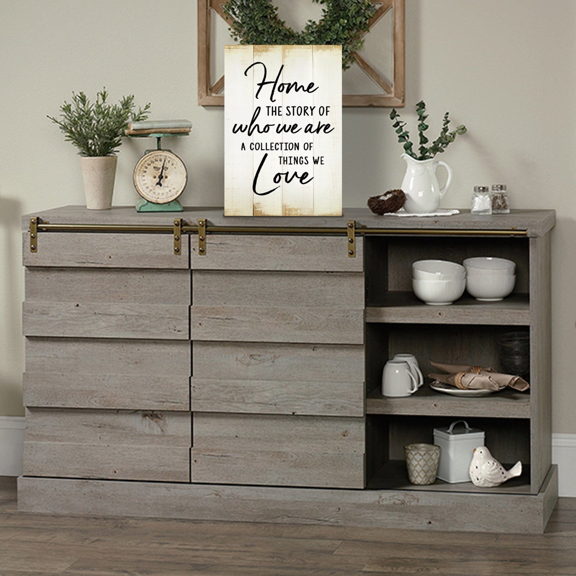 Home The Story Vintage-Inspired Wooden Kitchen Shelf Décor For Housewarming Gift Ideas - LifeSong Milestones