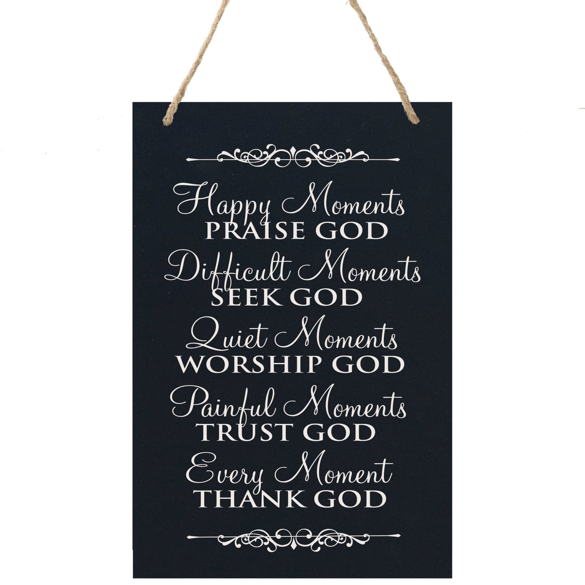Home Wall Hanging Rope Sign - Happy Moments - LifeSong Milestones