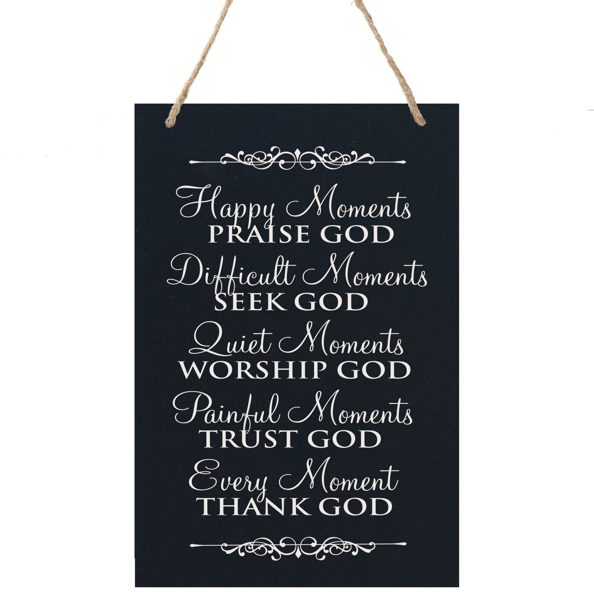 Home Wall Hanging Rope Sign - Happy Moments - LifeSong Milestones