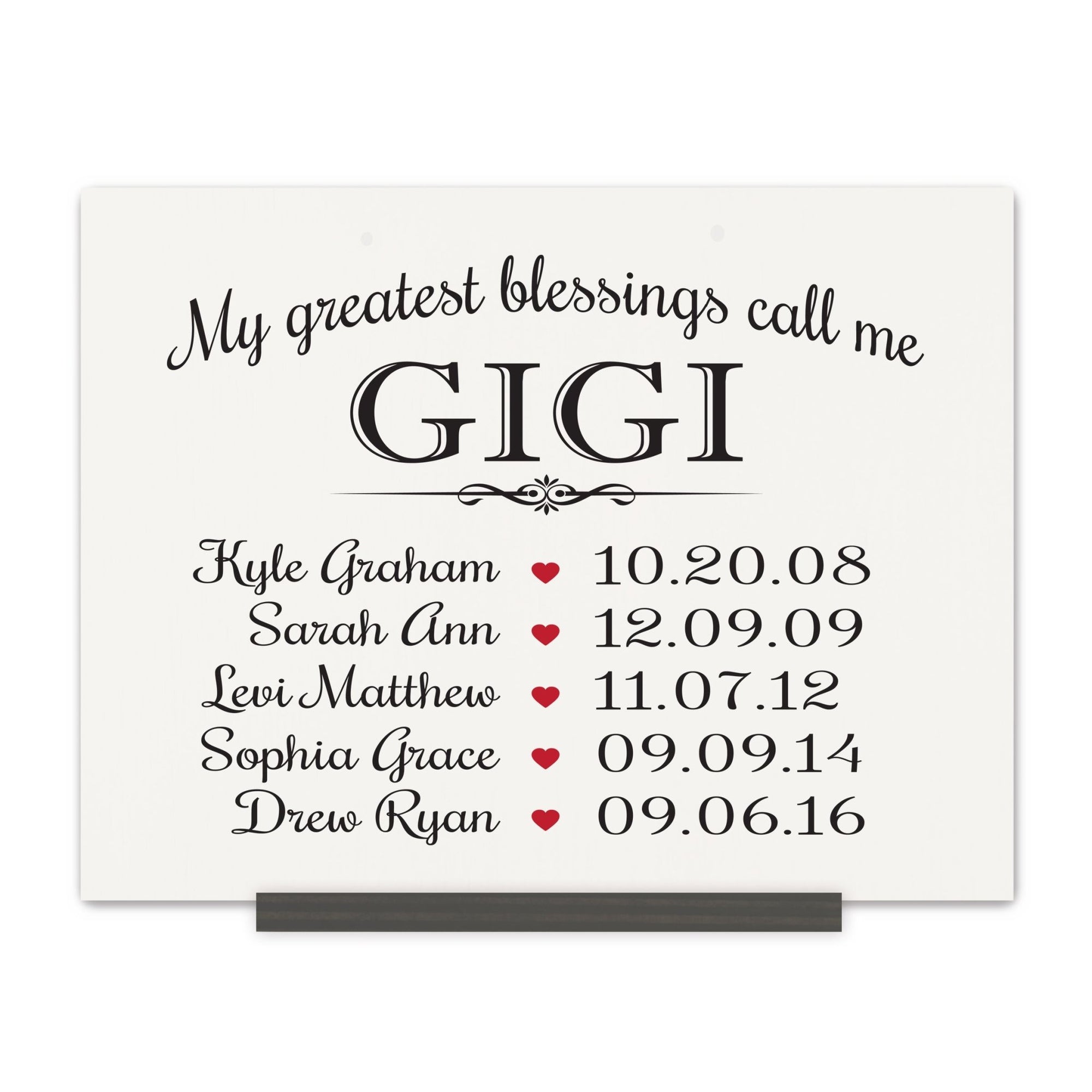 Home Wall Sign Family Member Gift With Stand My Greatest Blessings - LifeSong Milestones