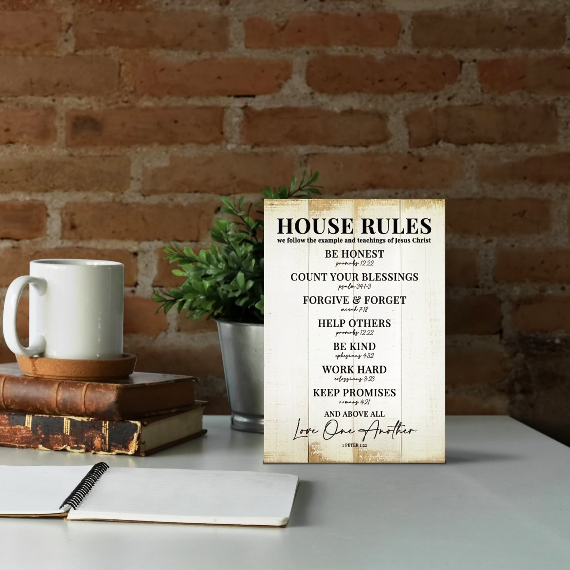 House Rules Vintage-Inspired Wooden Kitchen Shelf Décor For Housewarming Gift Ideas - LifeSong Milestones