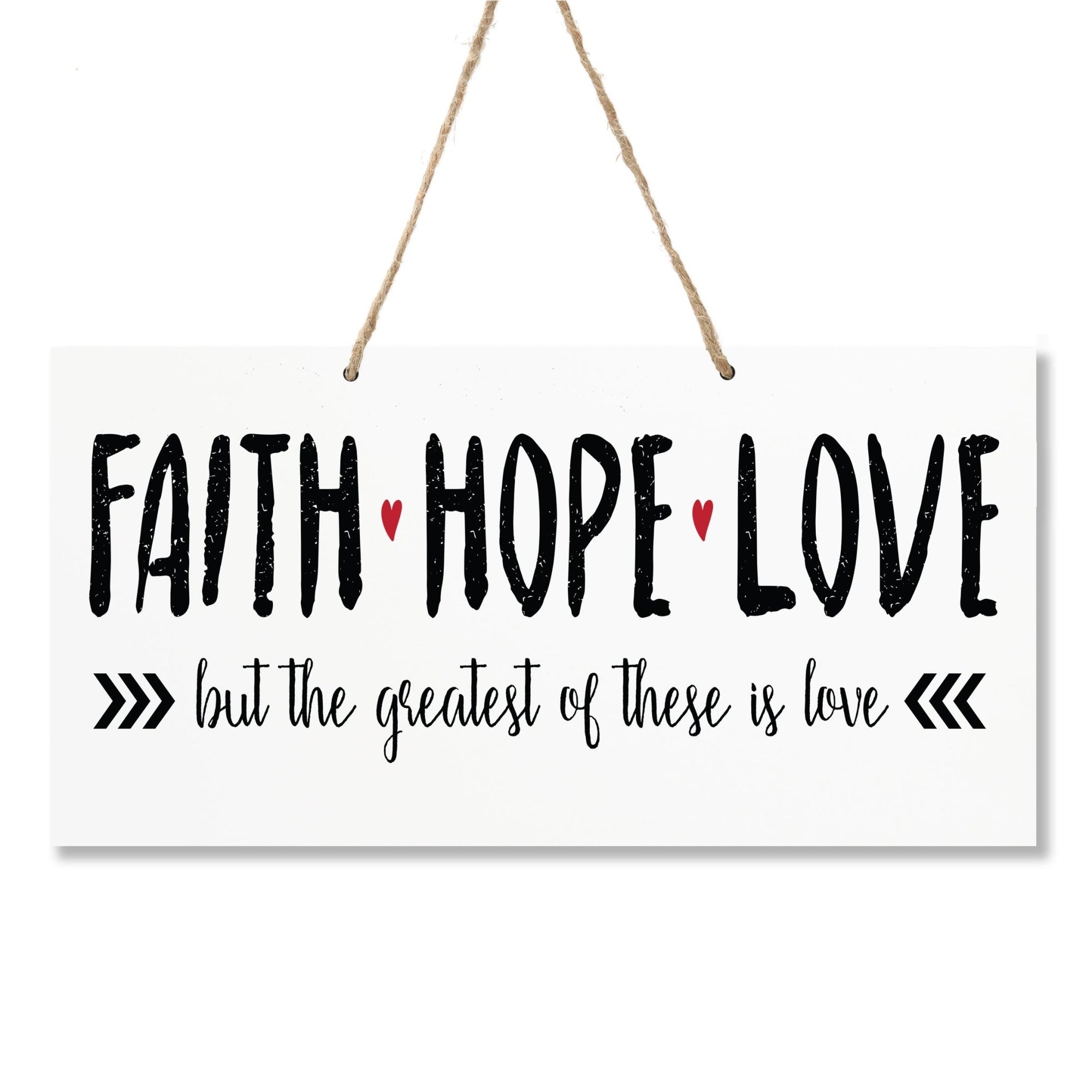 Housewarming Family Name Sign For New Home - Faith Hope Love - LifeSong Milestones