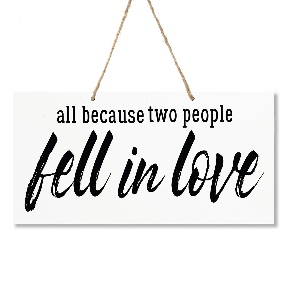 Housewarming Family Name Sign For New Home - Fell In Love - LifeSong Milestones