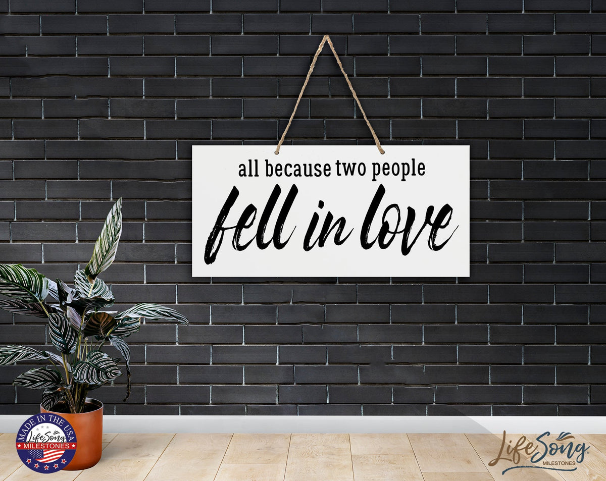 Housewarming Family Name Sign For New Home - Fell In Love - LifeSong Milestones