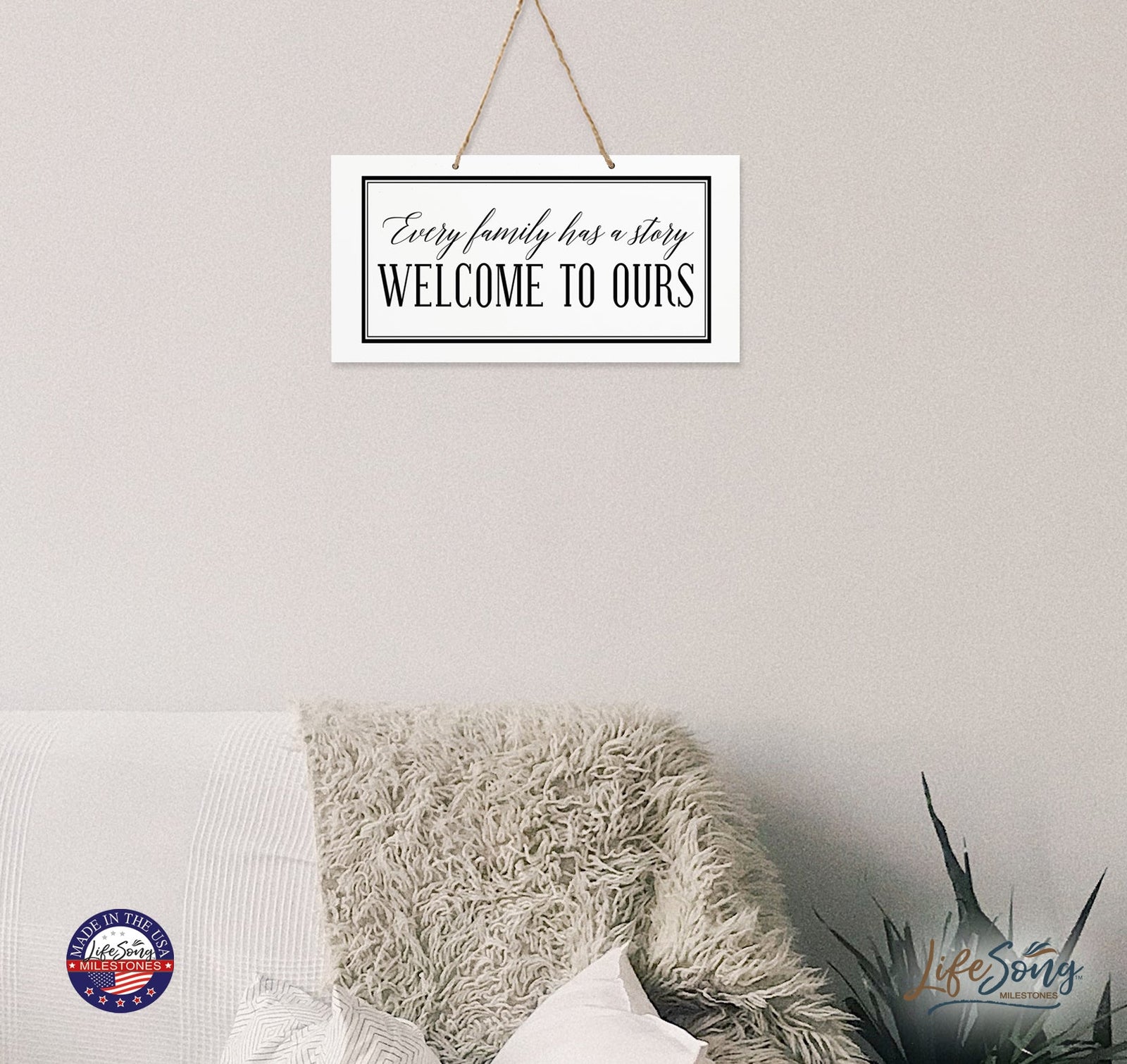 Housewarming Family Name Sign For New Home - Welcome - LifeSong Milestones