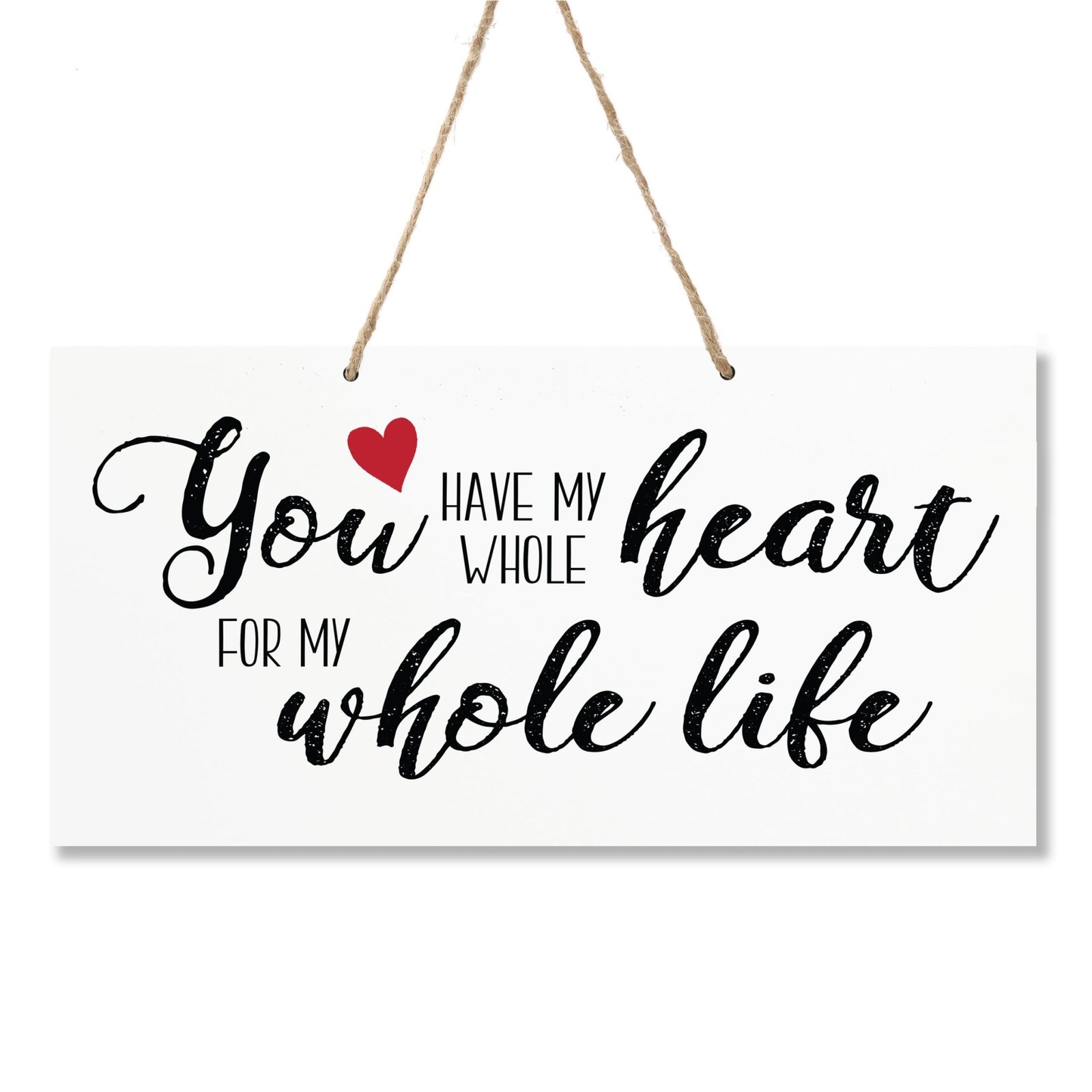 Housewarming Family Name Sign For New Home - Whole Heart - LifeSong Milestones