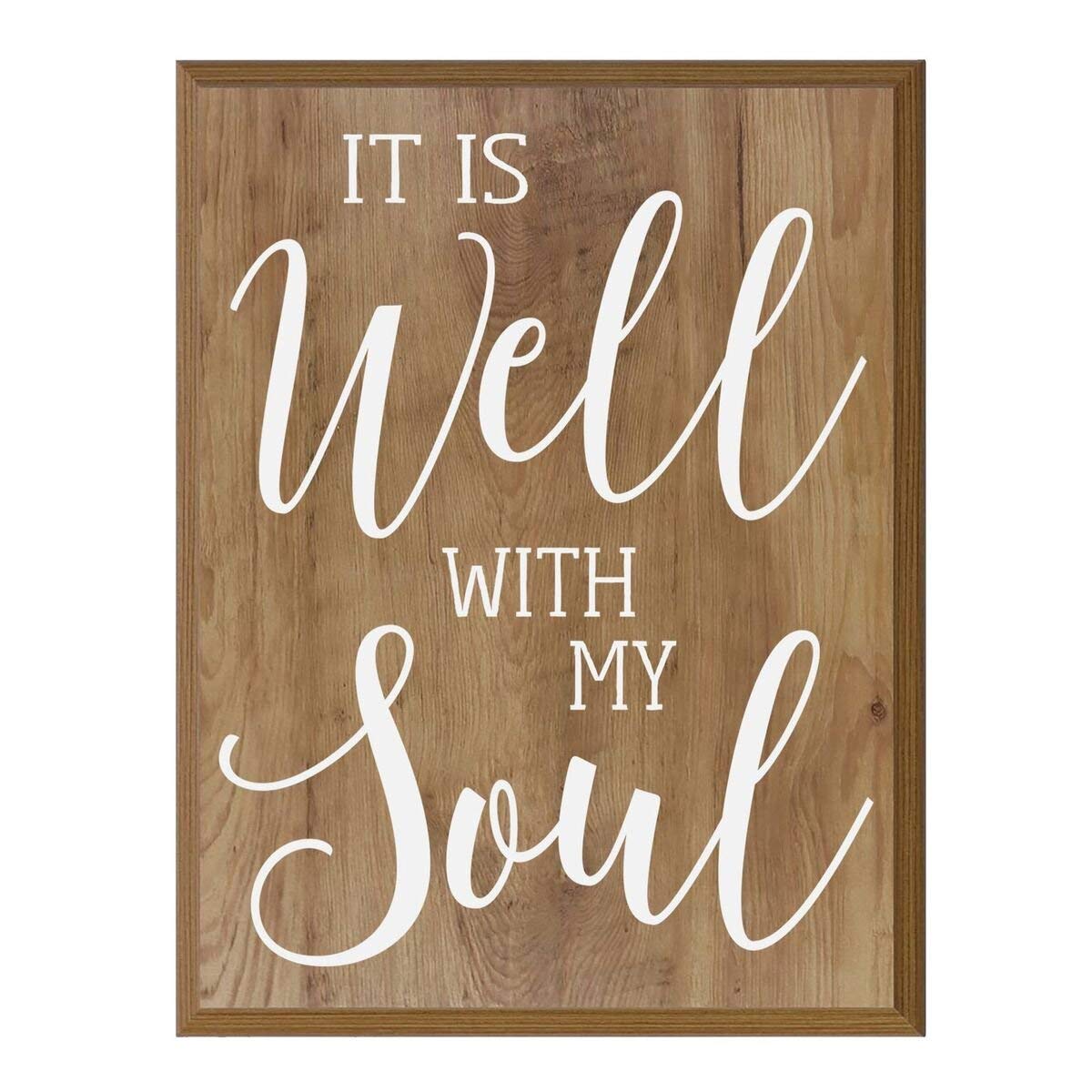 Housewarming Family Wall Hanging Plaque Gift - It Is Well With My Soul - LifeSong Milestones