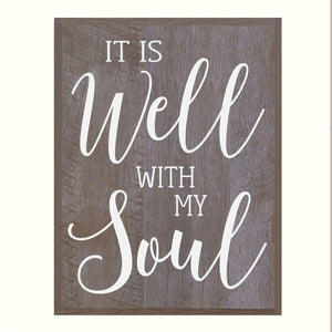 Housewarming Family Wall Hanging Plaque Gift - It Is Well With My Soul - LifeSong Milestones