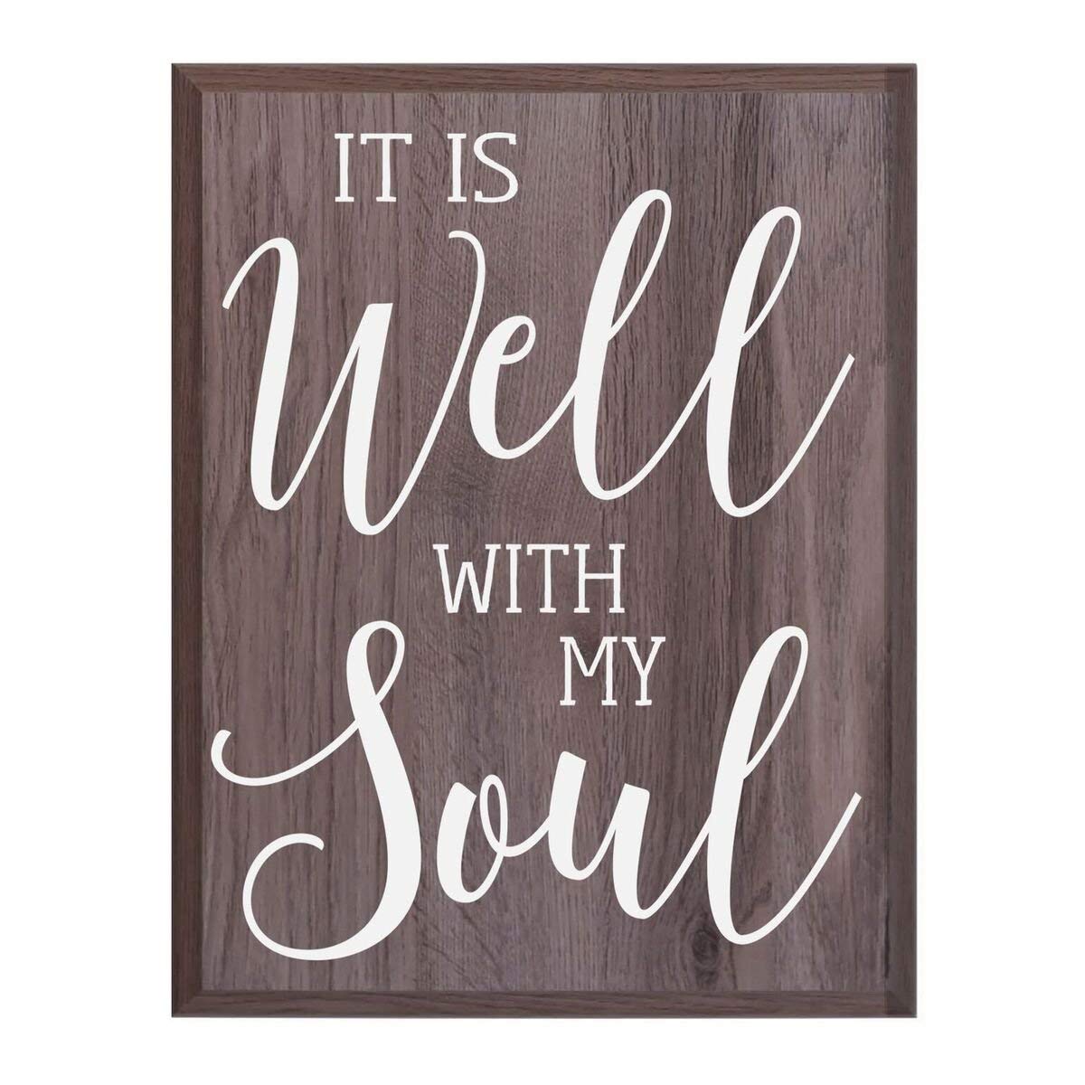 Housewarming Family Wall Hanging Plaque Gift - It Is Well With My Soul - LifeSong Milestones
