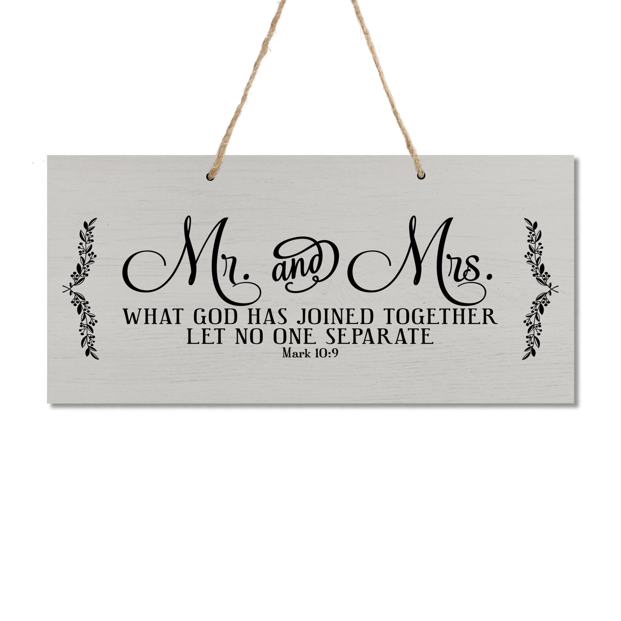 Housewarming Wall Hanging Sign Gift - Mr and Mrs - LifeSong Milestones