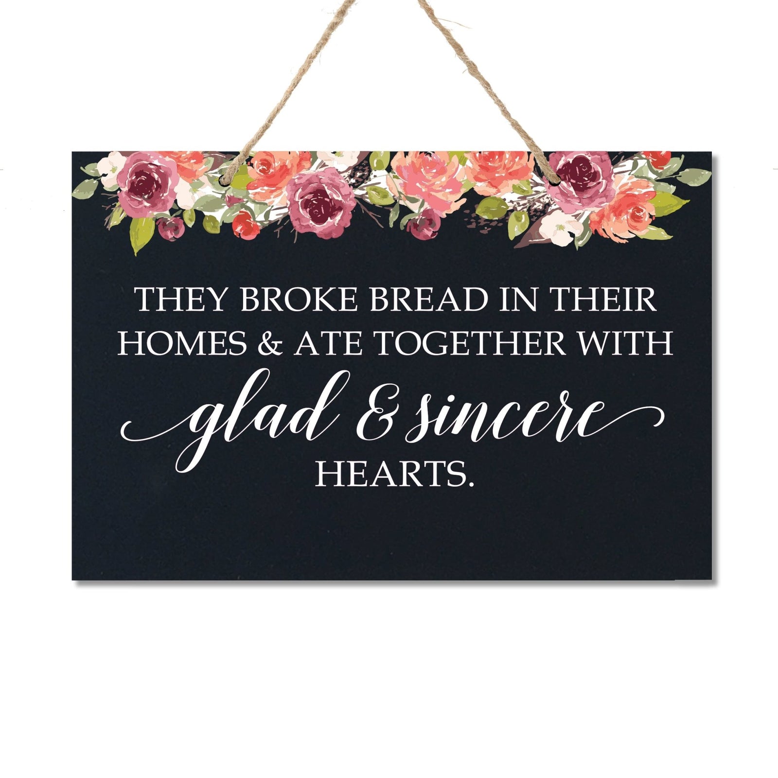 Housewarming Wall Hanging Sign Gift - They Broke Bread - LifeSong Milestones