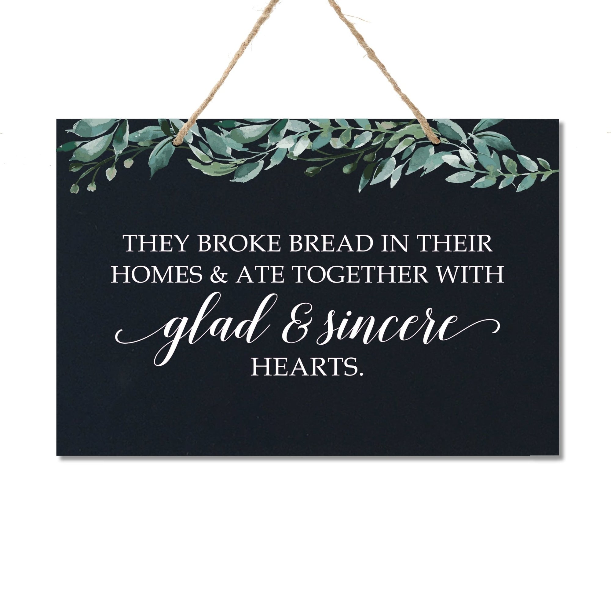 Housewarming Wall Hanging Sign Gift - They Broke Bread - LifeSong Milestones