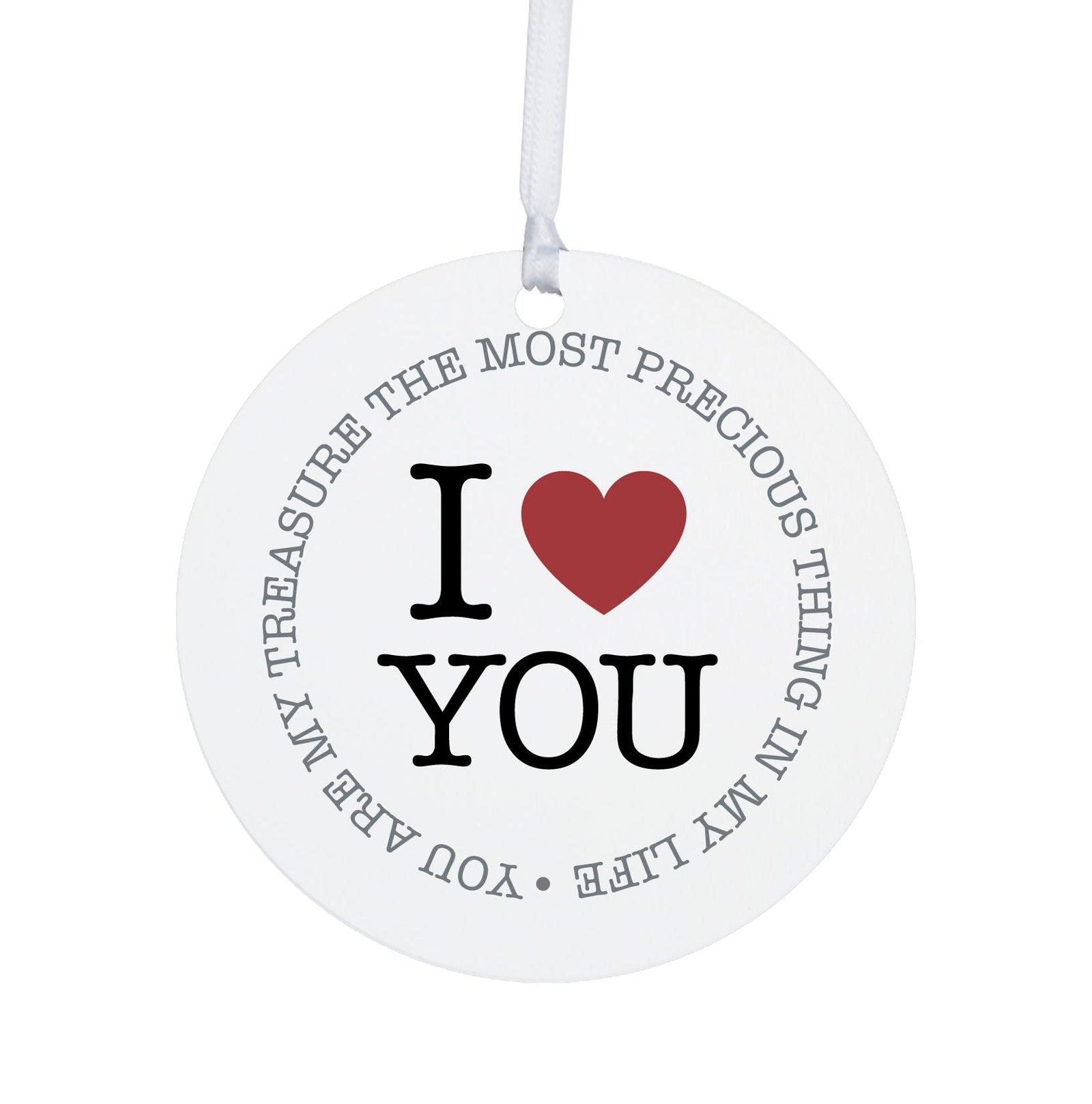Husband / Boyfriend White Ornament With Inspirational Message Gift Ideas - I Love You - LifeSong Milestones