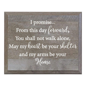 I Promise From This Day Decorative Wedding Party Sign (6x8) - LifeSong Milestones