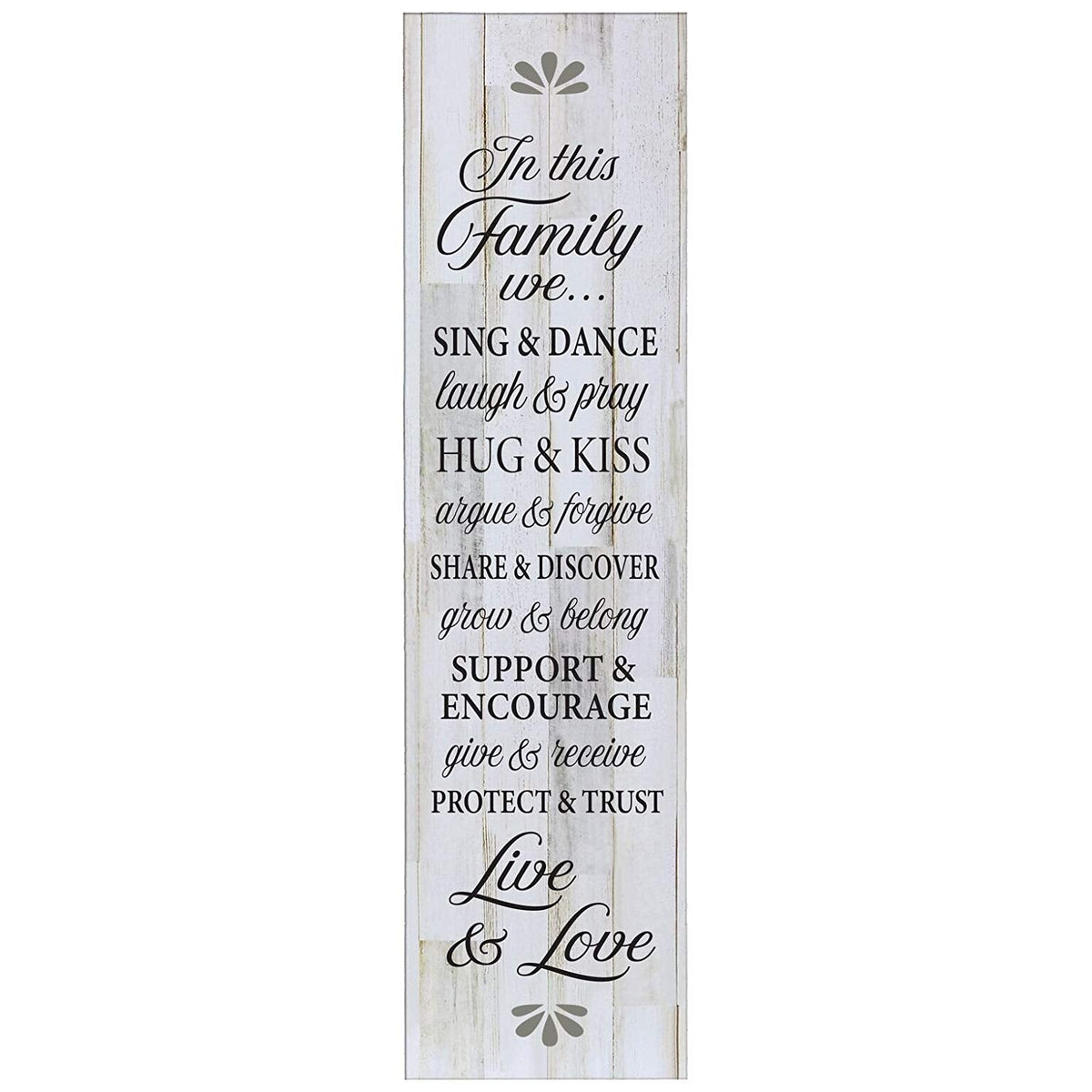In This Family We Sing and Dance Decorative Wall Art Sign - LifeSong Milestones