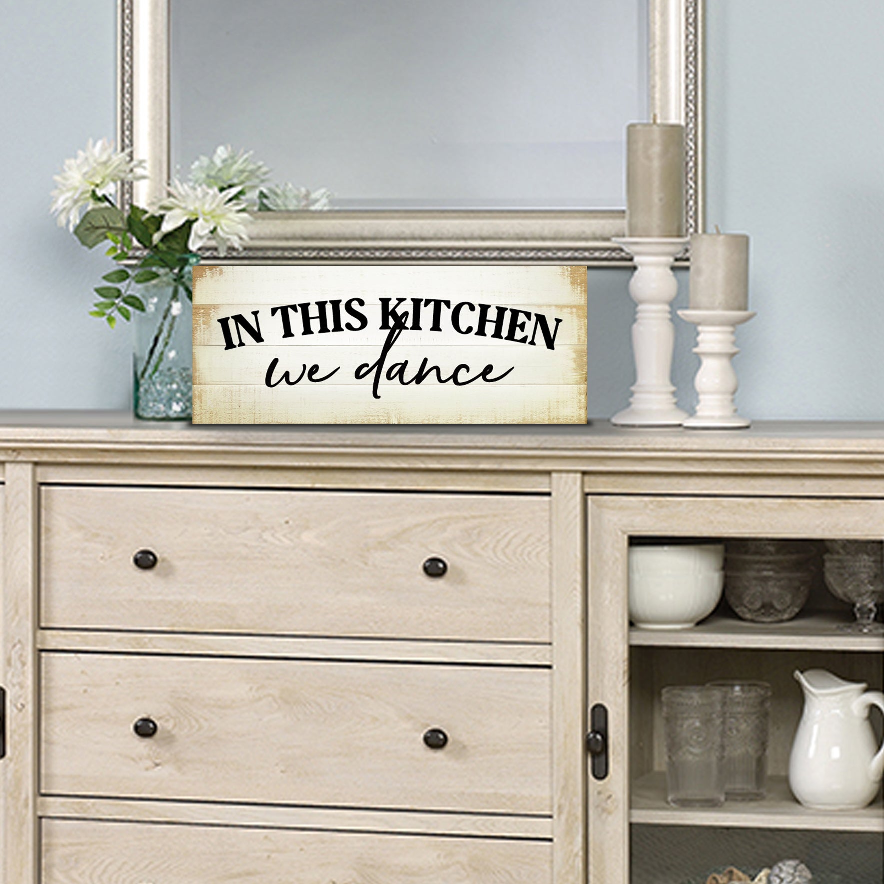 In This Kitchen We Dance Inspirational Wooden Wall Hanging Plaque Kitchen Home Décor For All Season Decoration - LifeSong Milestones