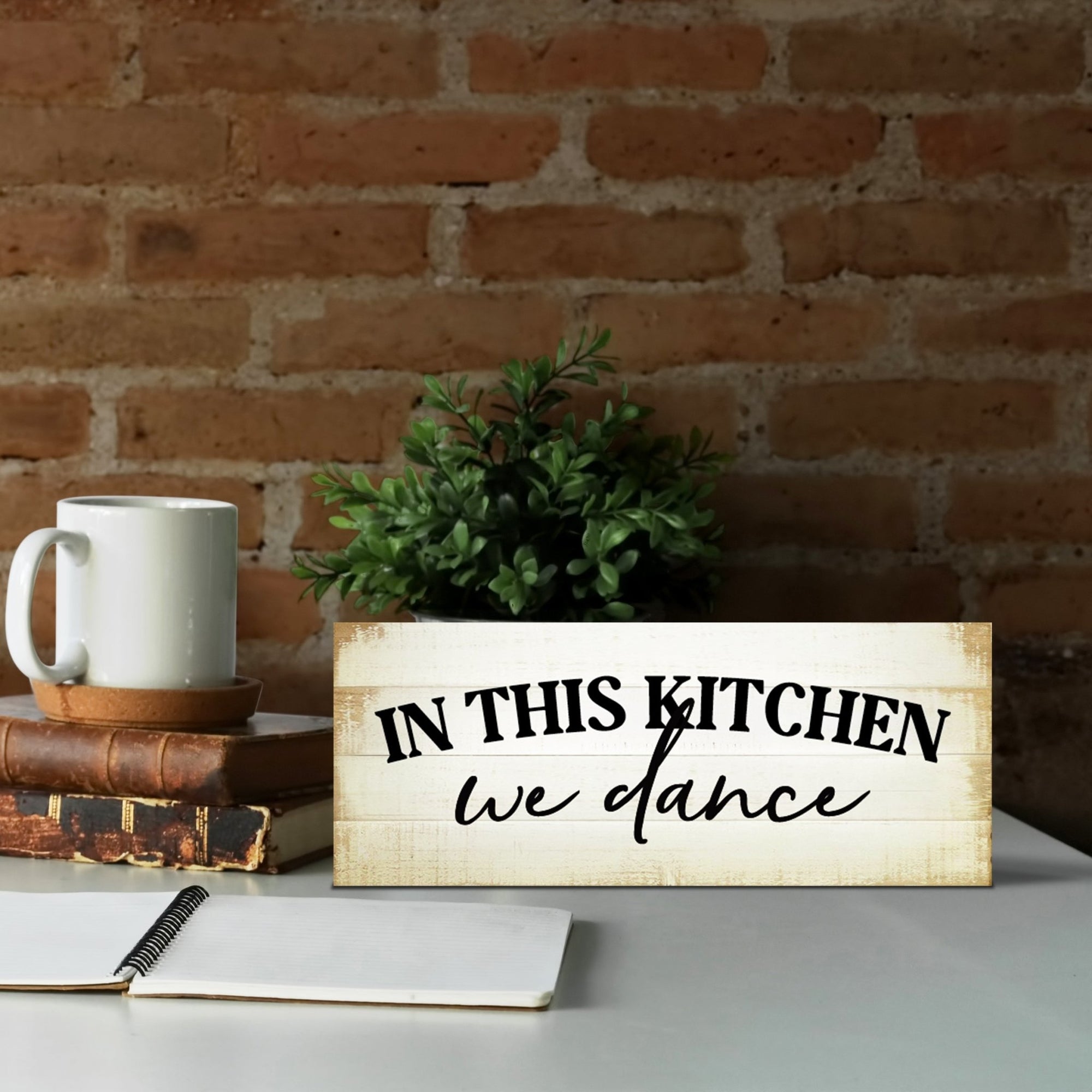 Inspirational Wooden Wall Hanging Plaque Kitchen Home Décor For All Season Decoration In This Kitchen We Dance 