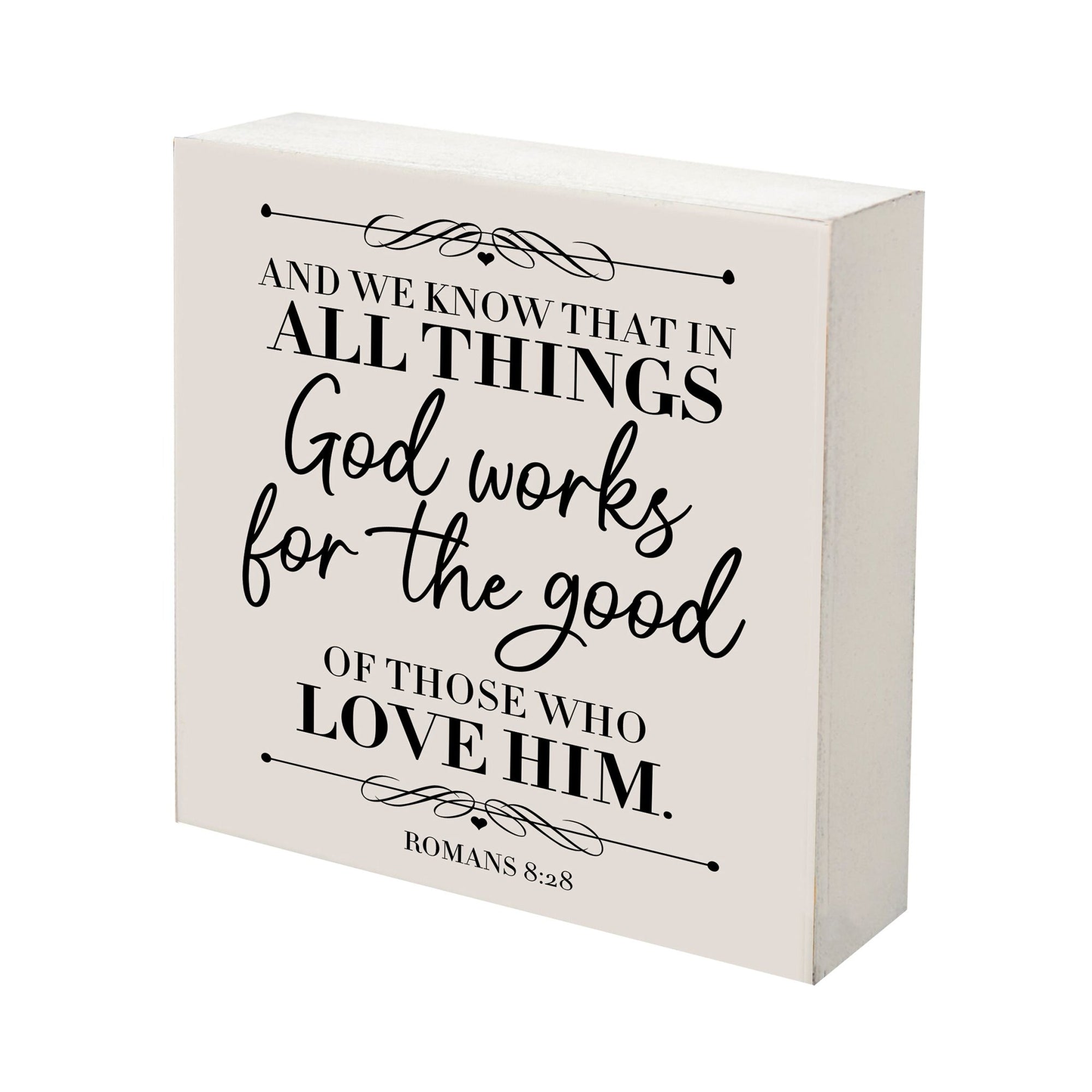 Inspirational 6x6 Shadow Box And We Know - LifeSong Milestones