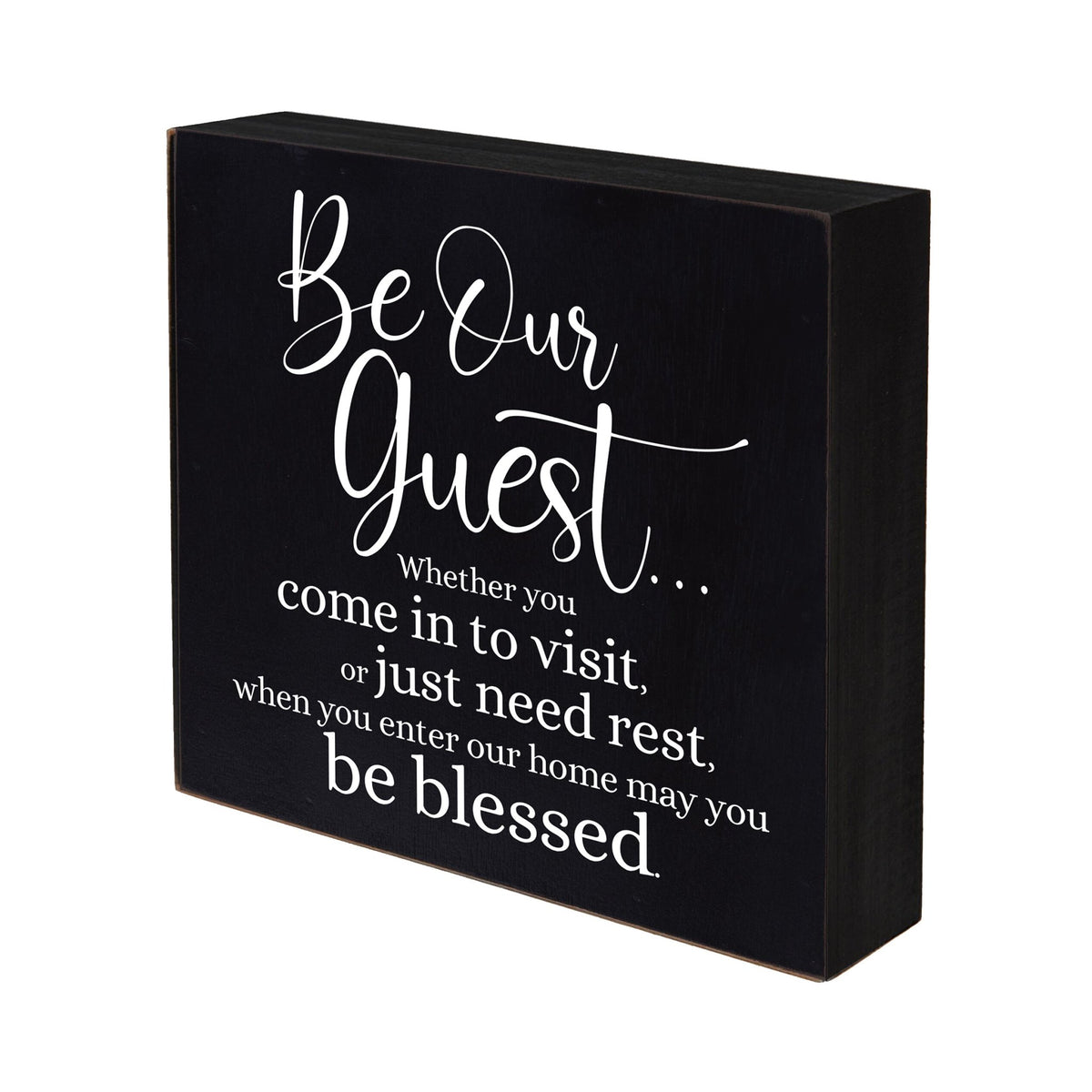 Inspirational 6x6 Shadow Box Be Our Guest - LifeSong Milestones