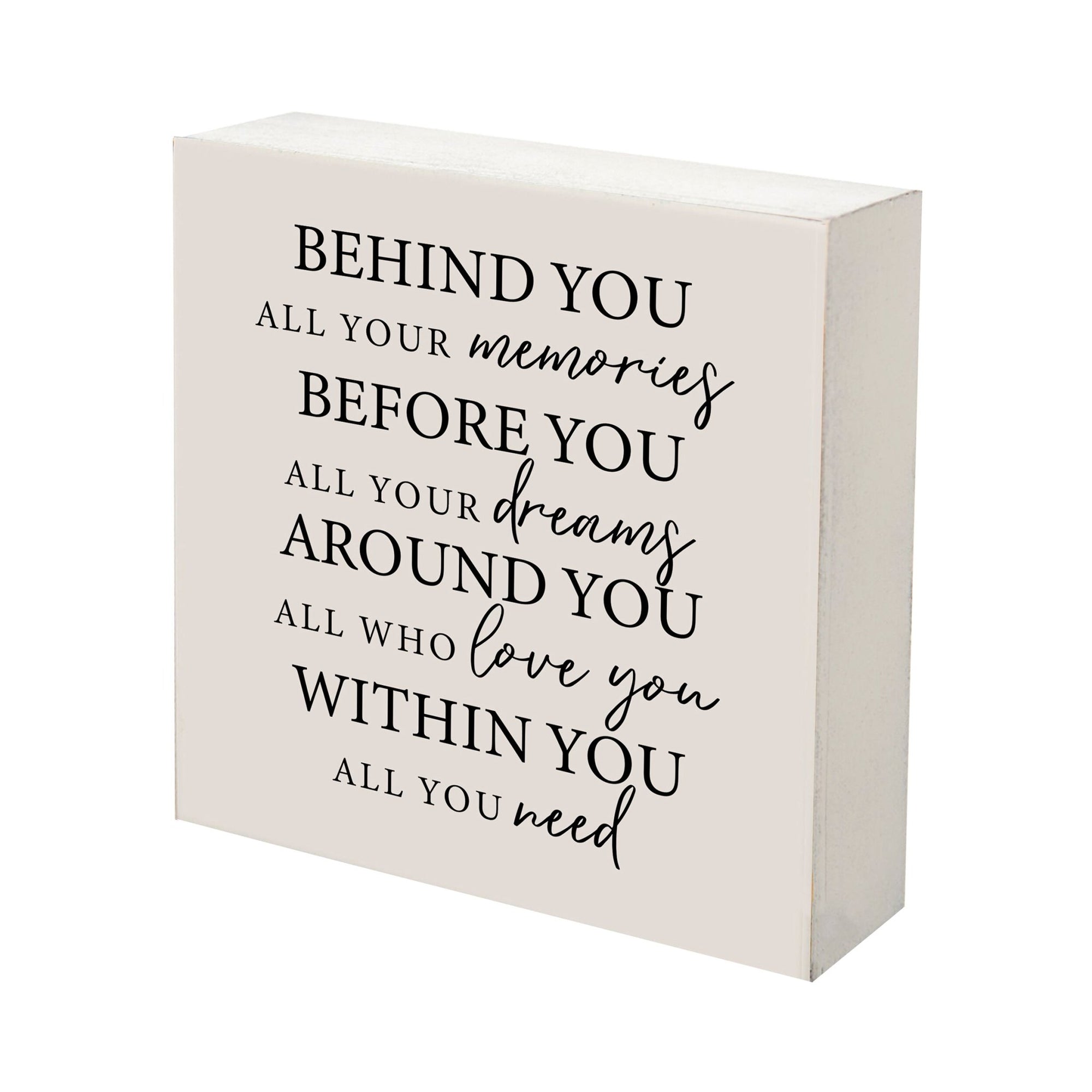 Inspirational 6x6 Shadow Box Behind You - LifeSong Milestones