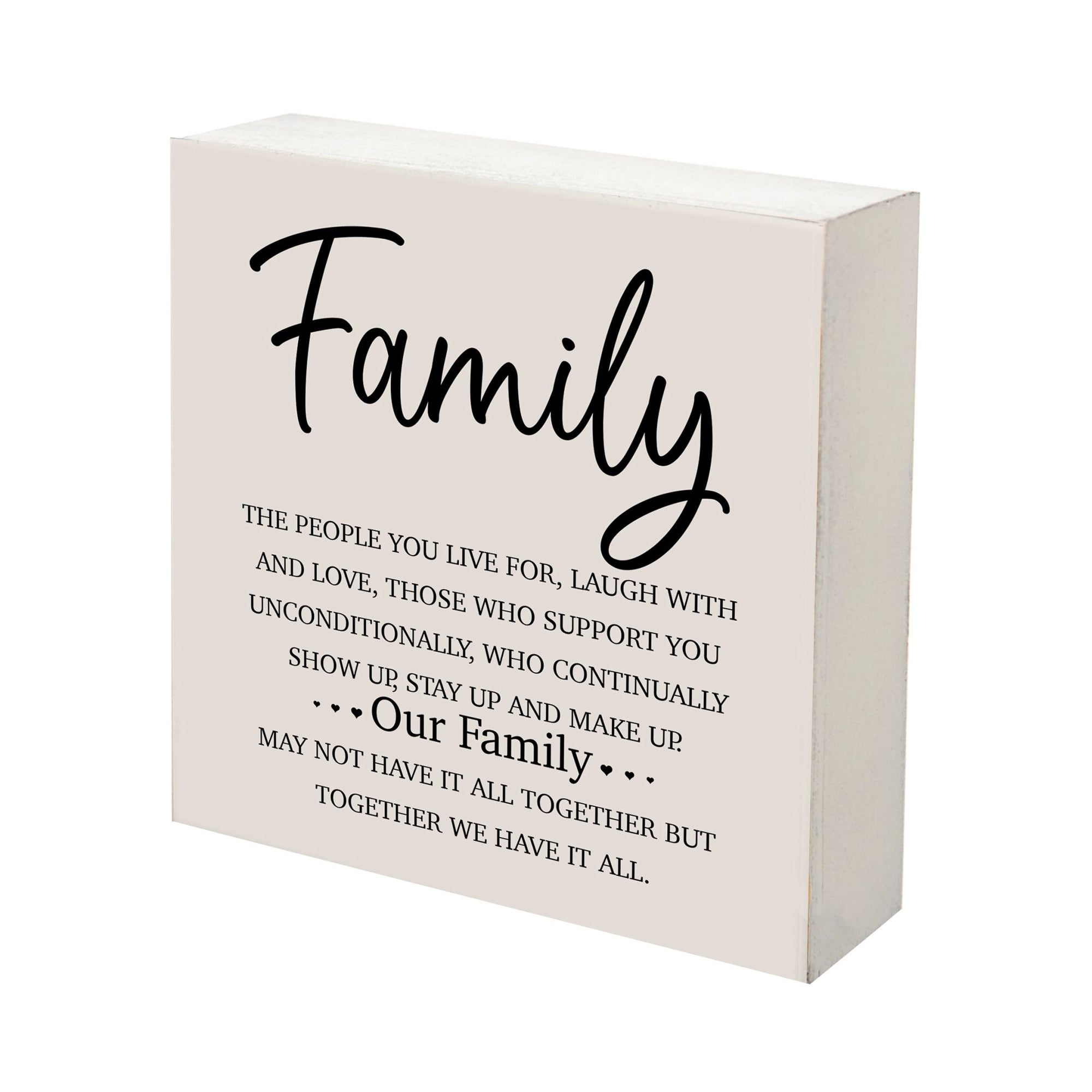 Inspirational 6x6 Shadow Box Family - LifeSong Milestones