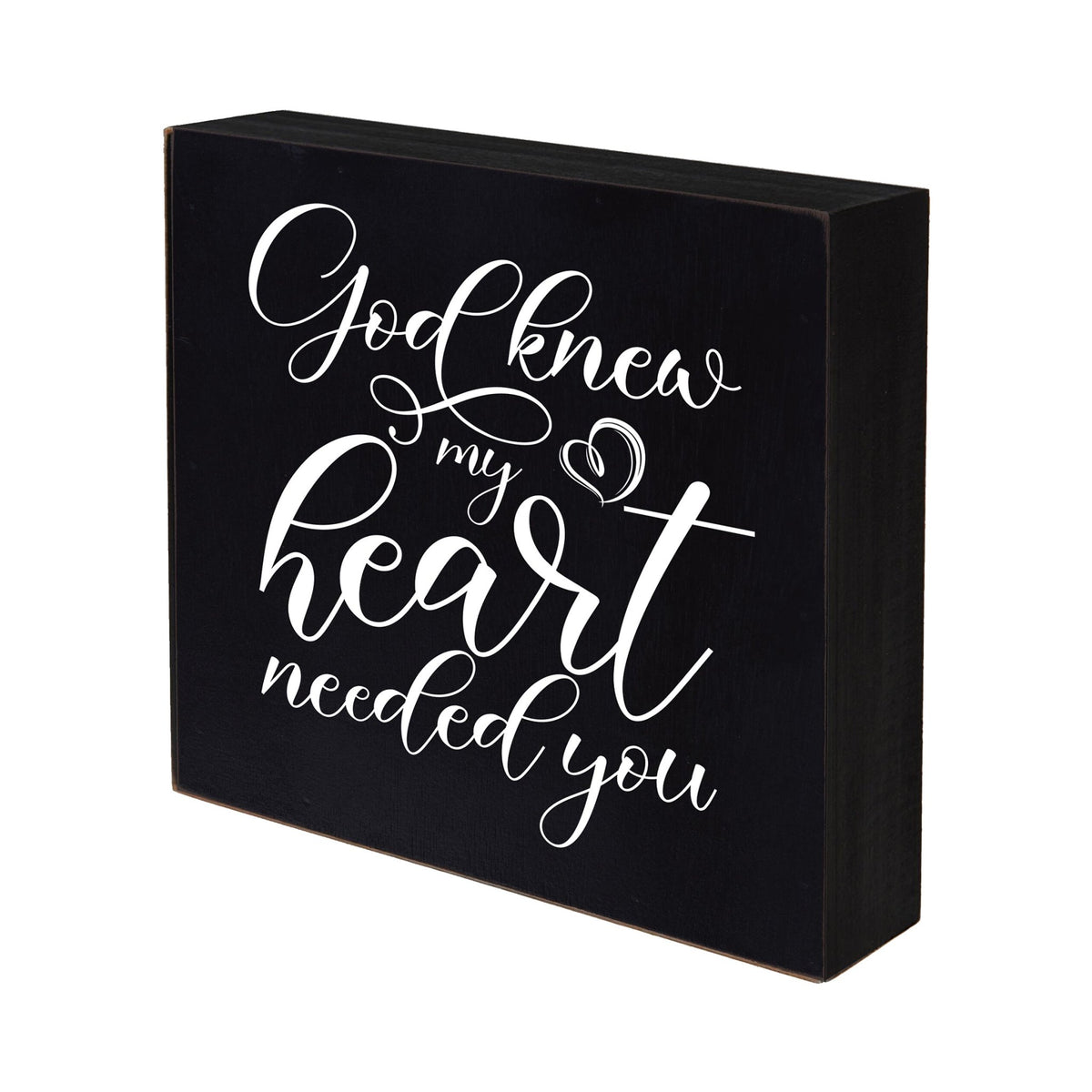 Inspirational 6x6 Shadow Box God Knew My Heart - LifeSong Milestones