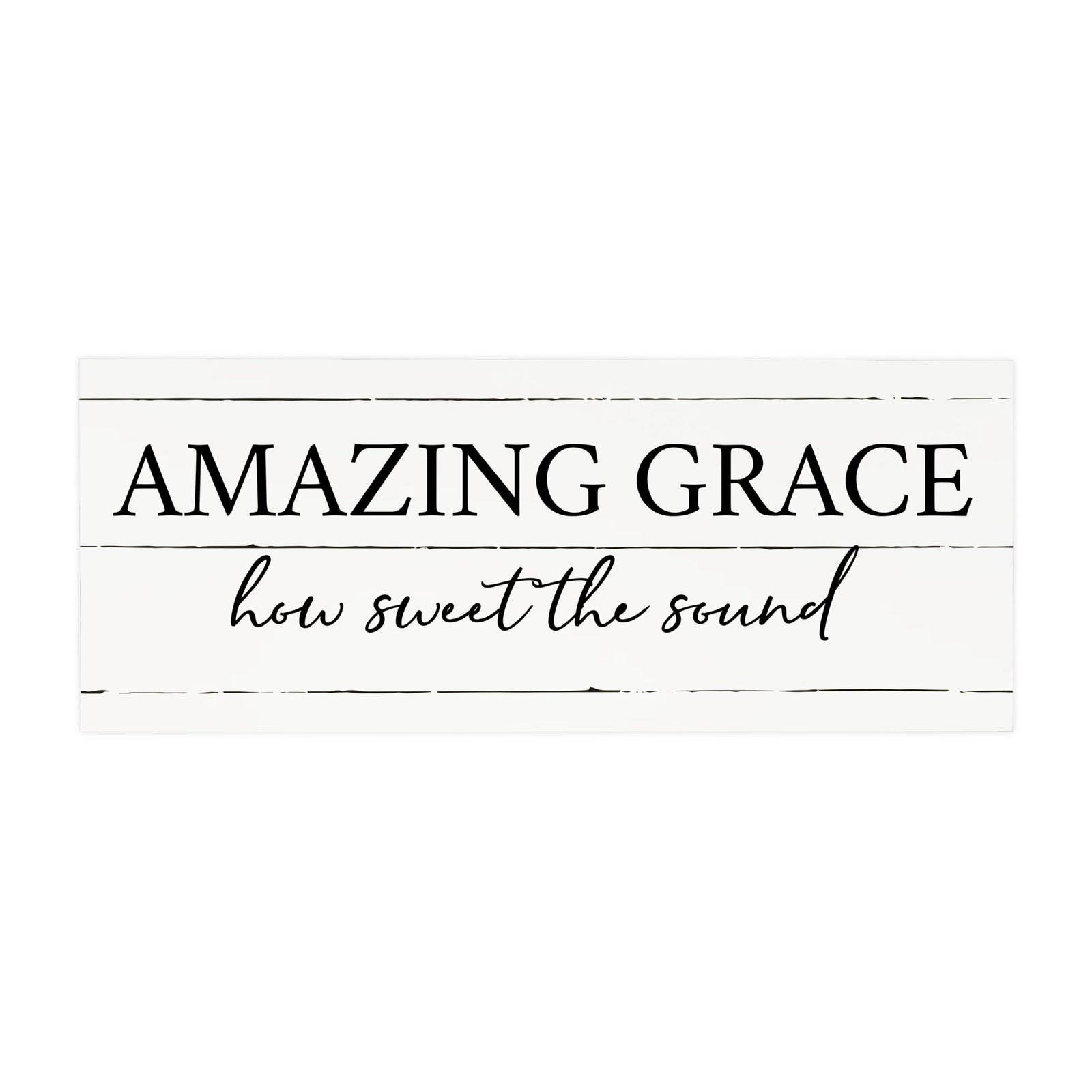 Inspirational Bible Quote Tabletop and Wall Decoration 10x4 - Amazing Grace - LifeSong Milestones