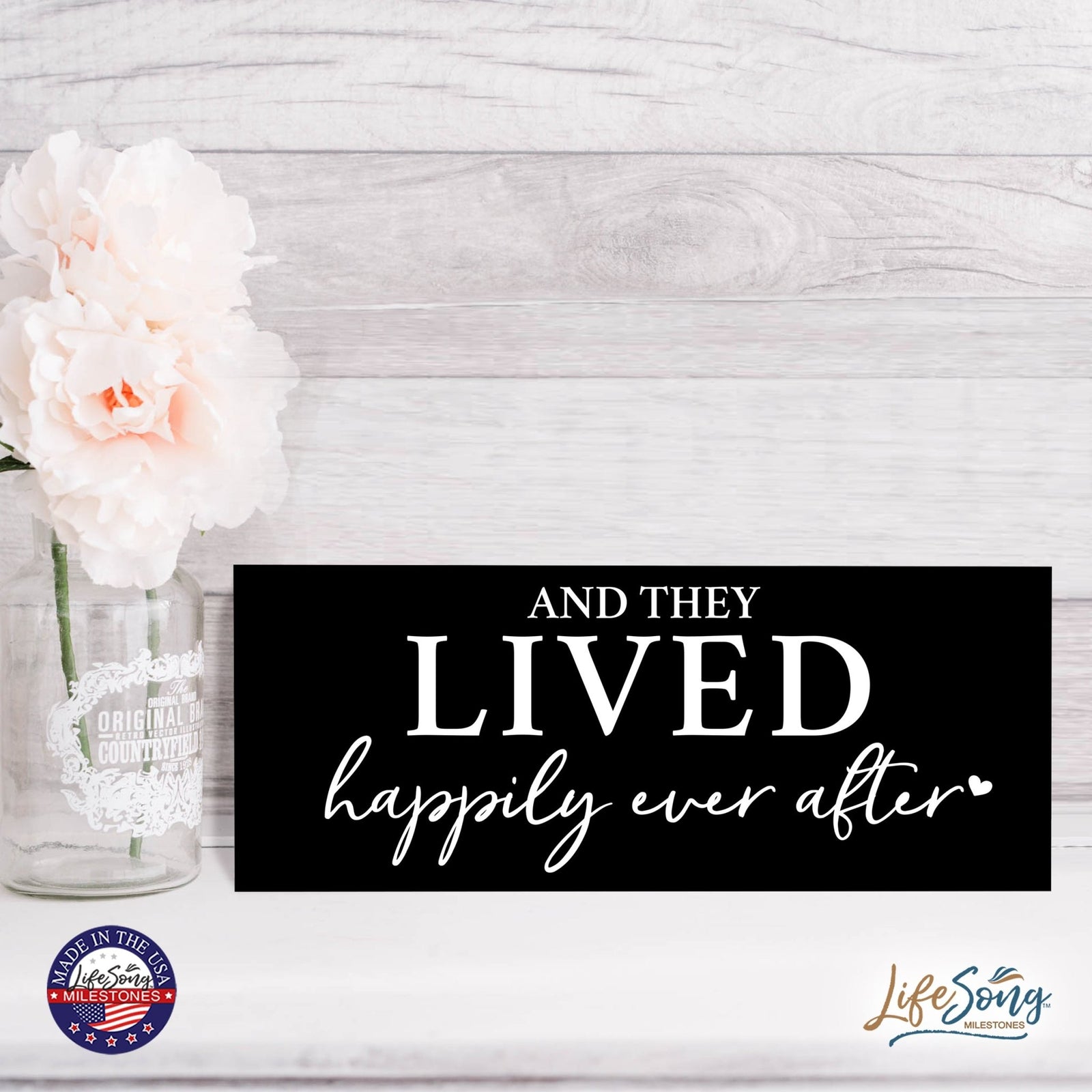 Inspirational Bible Quote Tabletop and Wall Decoration 10x4 - And They Lived - LifeSong Milestones