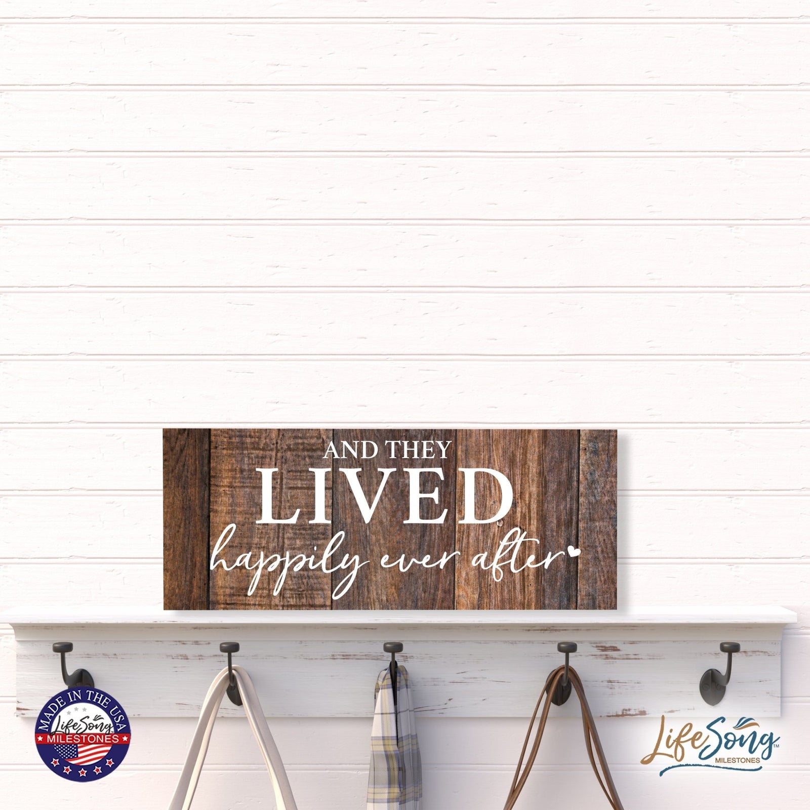 Inspirational Bible Quote Tabletop and Wall Decoration 10x4 - And They Lived - LifeSong Milestones