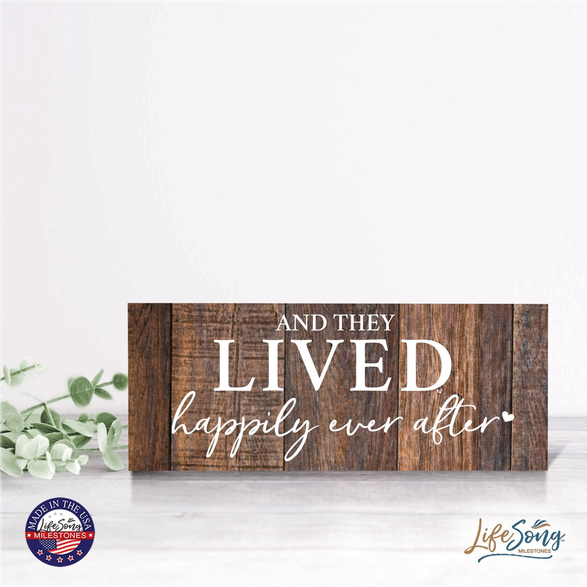 Inspirational Bible Quote Tabletop and Wall Decoration 10x4 - And They Lived - LifeSong Milestones