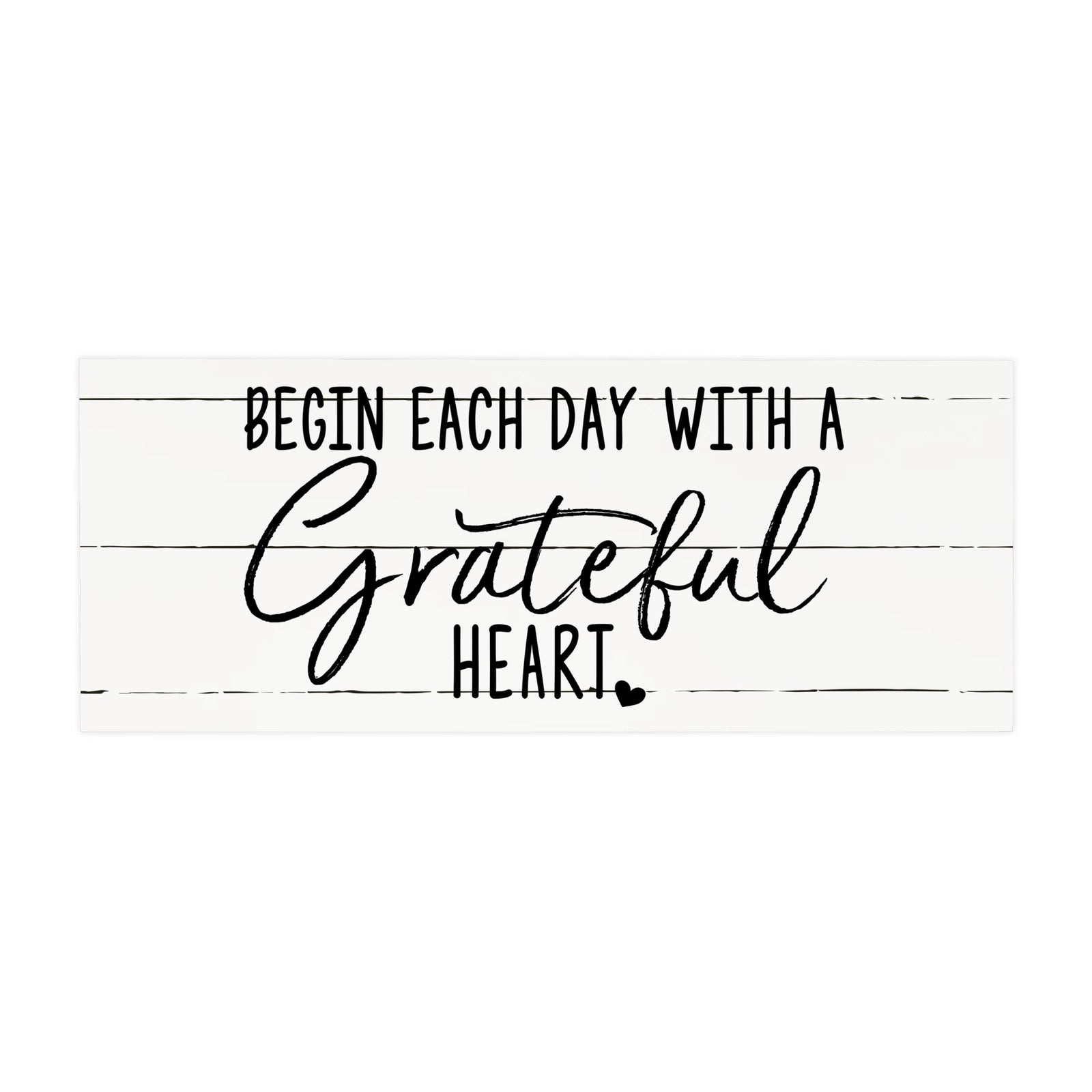 Inspirational Bible Quote Tabletop and Wall Decoration 10x4 - Begin Each Day - LifeSong Milestones